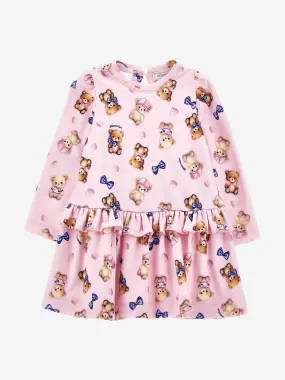 Monnalisa Baby Girls Bear Milano Dress in Pink