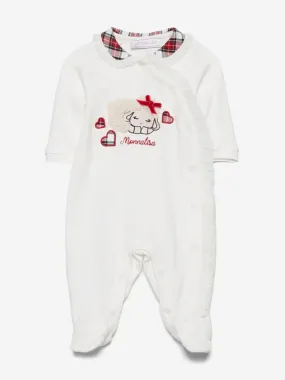 Monnalisa Baby Girls Teddy Babygrow in White