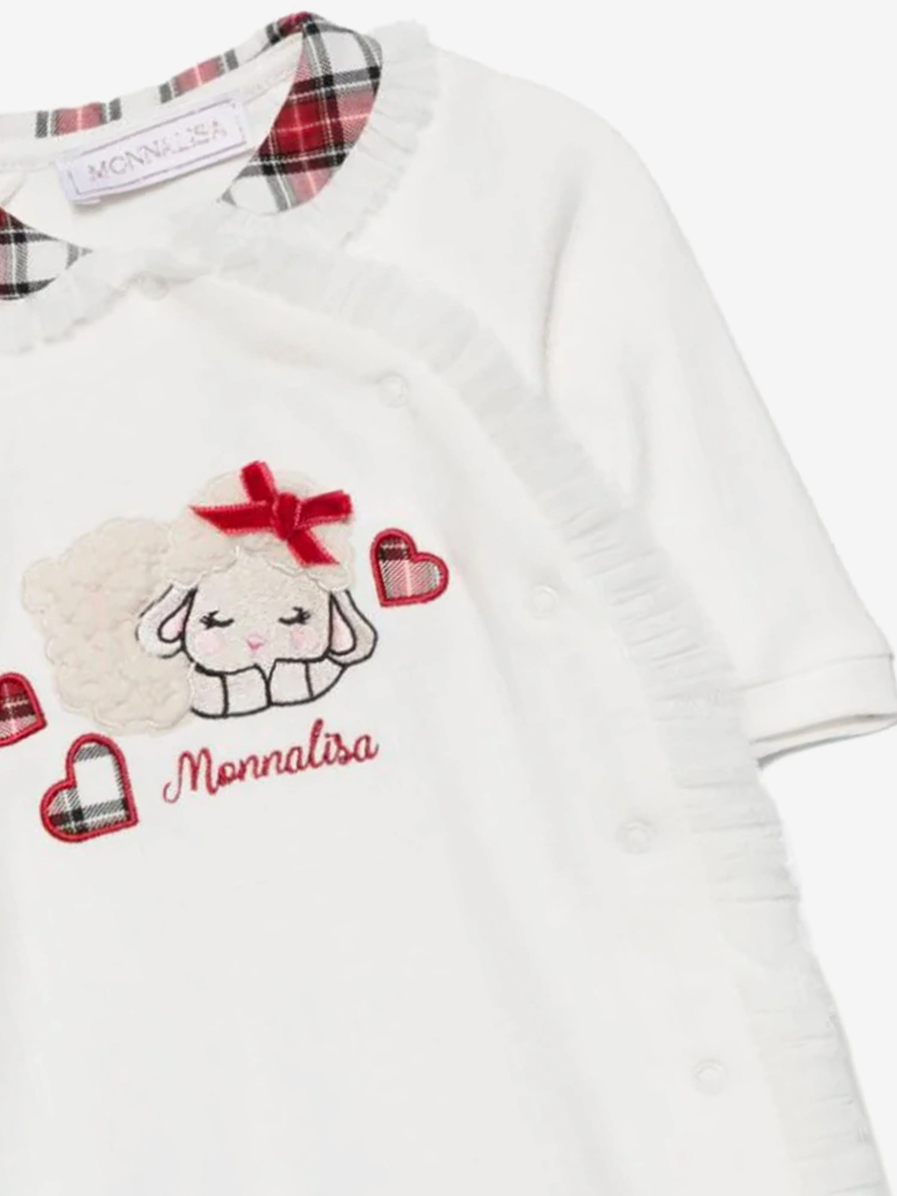 Monnalisa Baby Girls Teddy Babygrow in White