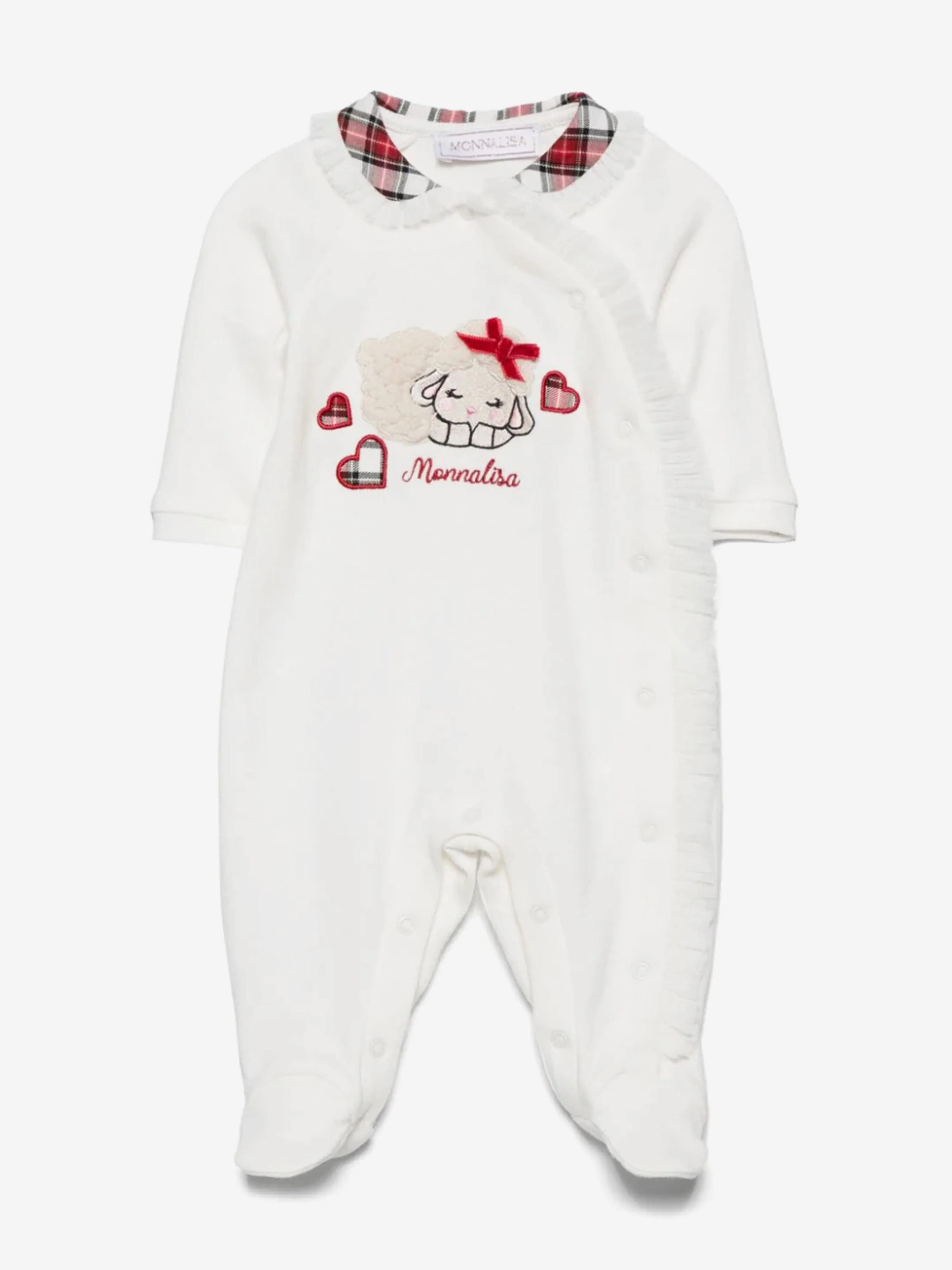 Monnalisa Baby Girls Teddy Babygrow in White