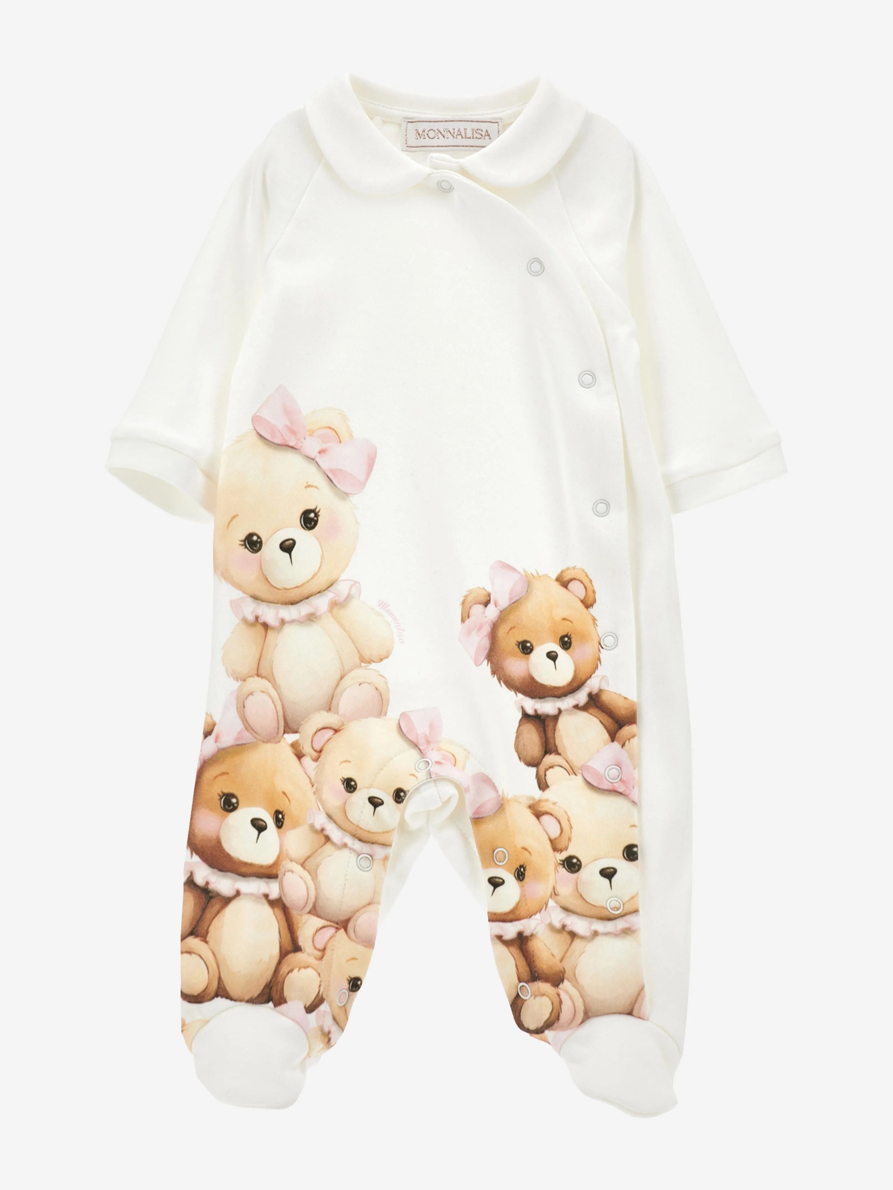 Monnalisa Baby Girls Teddy Bear Babgrow in White