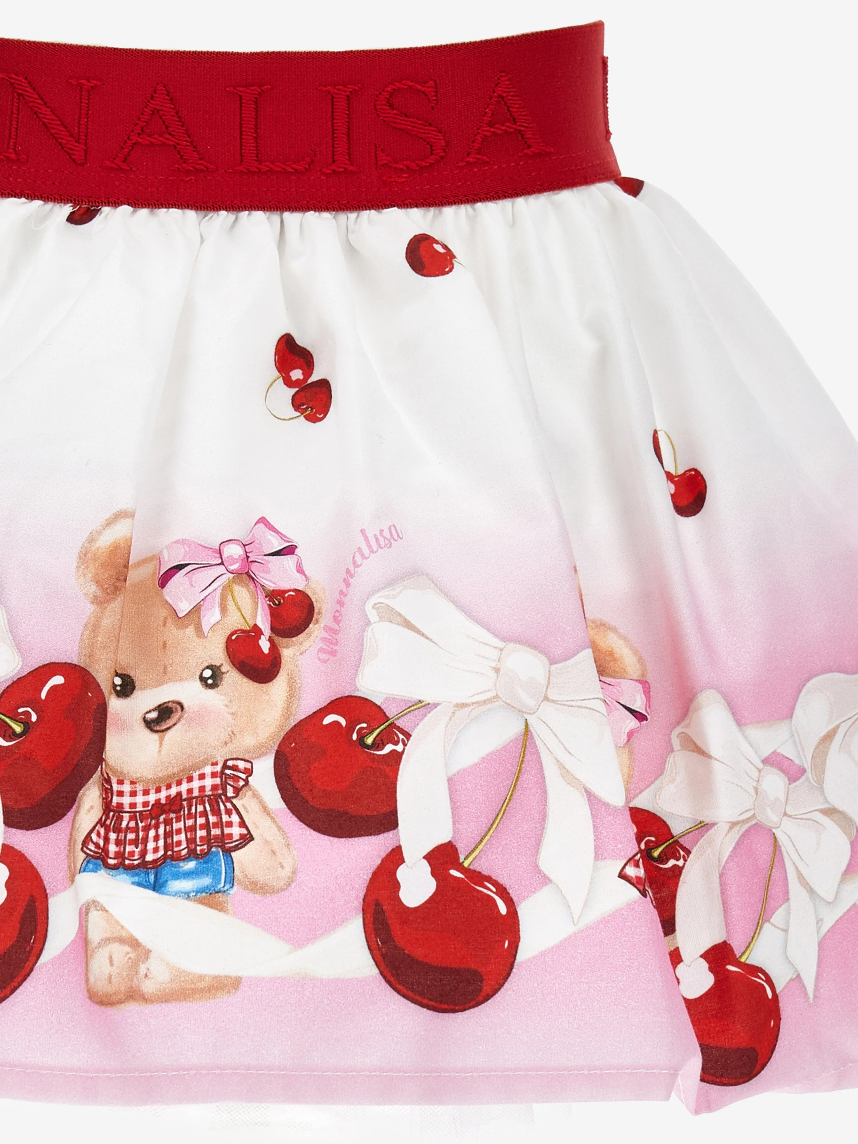 Monnalisa Baby Girls Teddy Bear Skirt in Pink