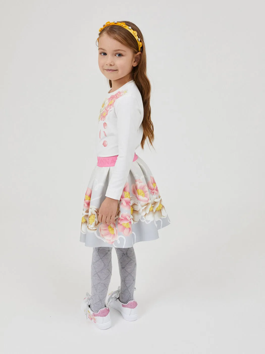 MONNALISA Girl's Floral neoprene skirt-11B701