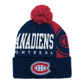 Montreal Canadiens NHL Outerstuff Youth Navy/Red Cuff Pom Knit Hat