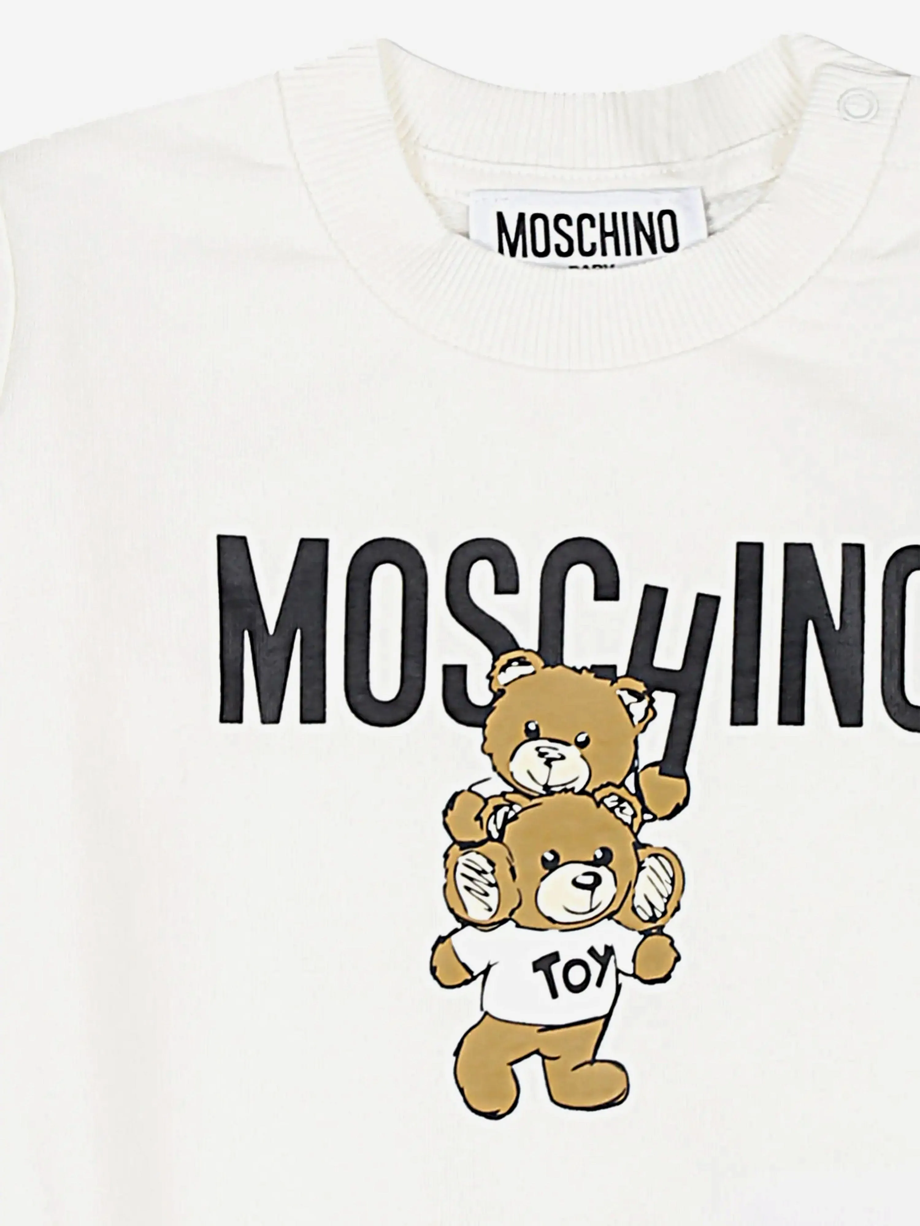 Moschino Baby Bear Logo Sweatshirt in Ivory