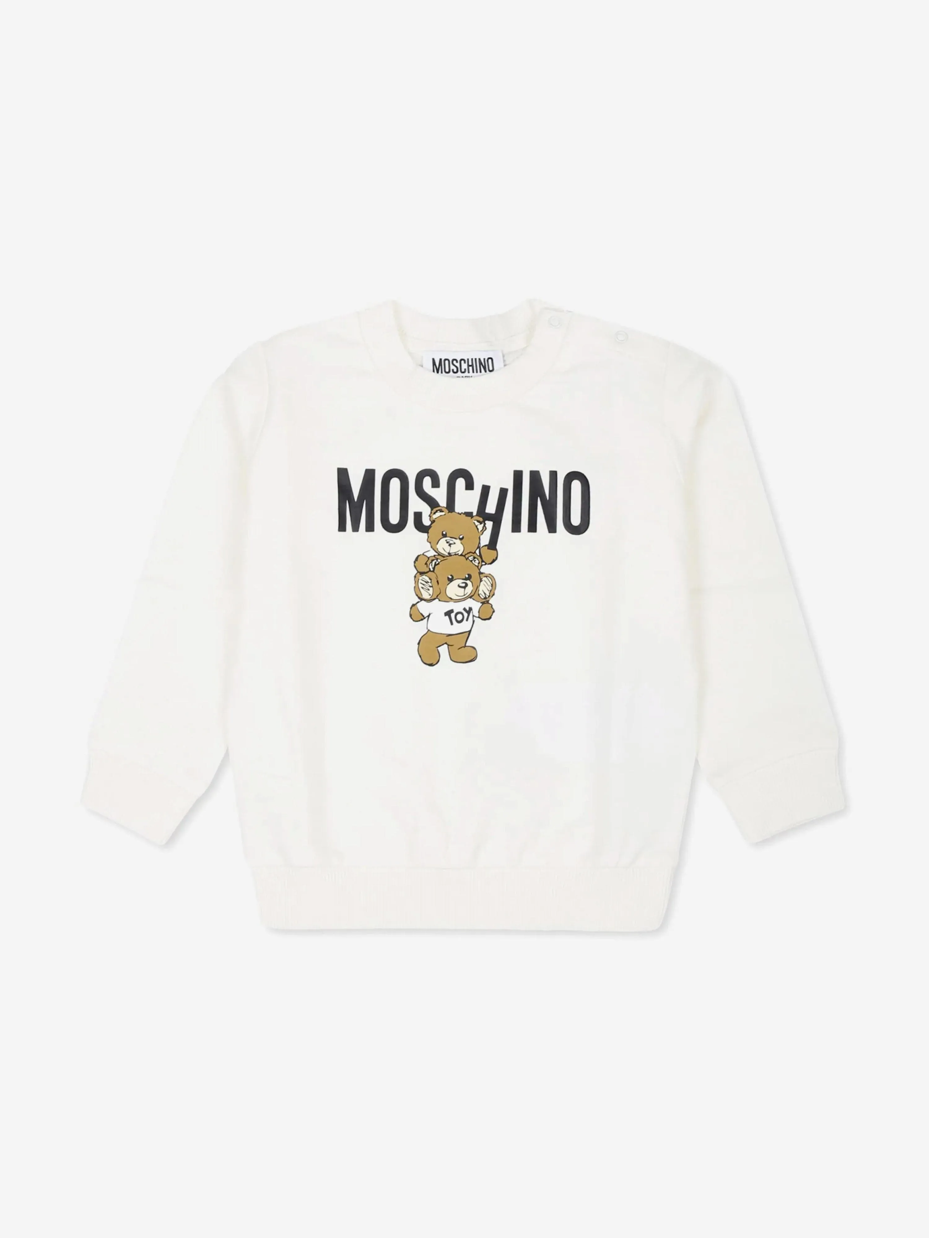 Moschino Baby Bear Logo Sweatshirt in Ivory