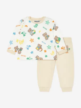 Moschino Baby Bear Trouser Set in Ivory