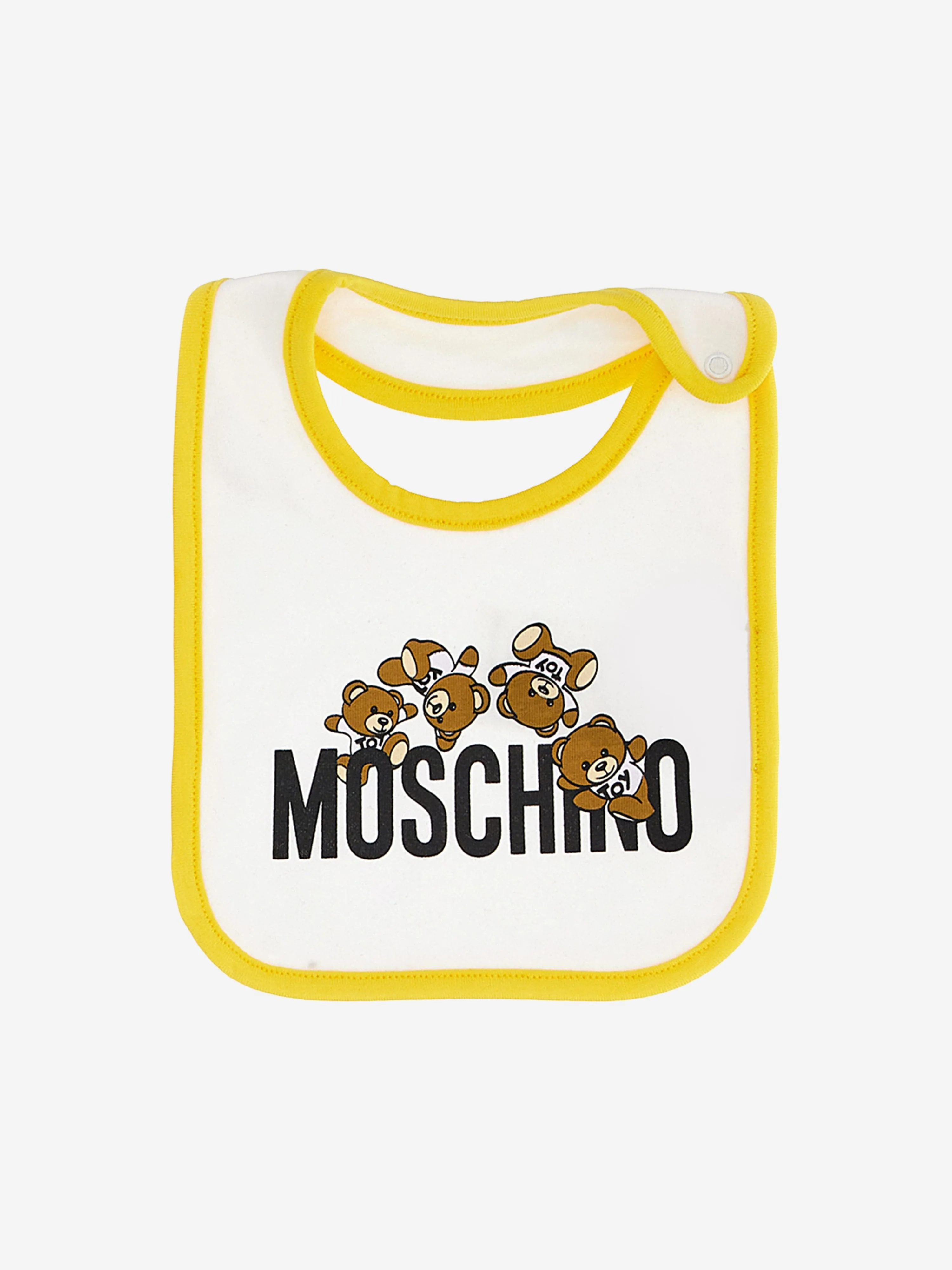 Moschino Baby Bib Gift Set in White