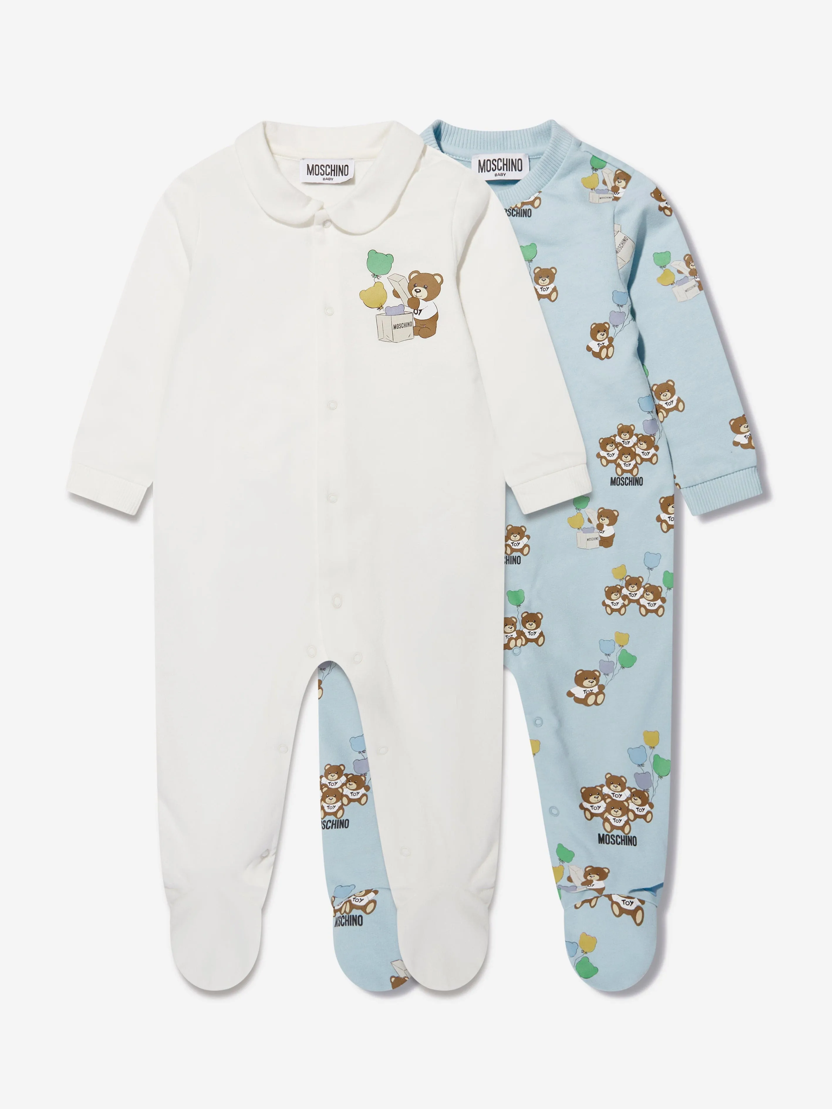 Moschino Baby Boys Babygrows Gift Set in Blue