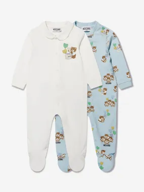 Moschino Baby Boys Babygrows Gift Set in Blue