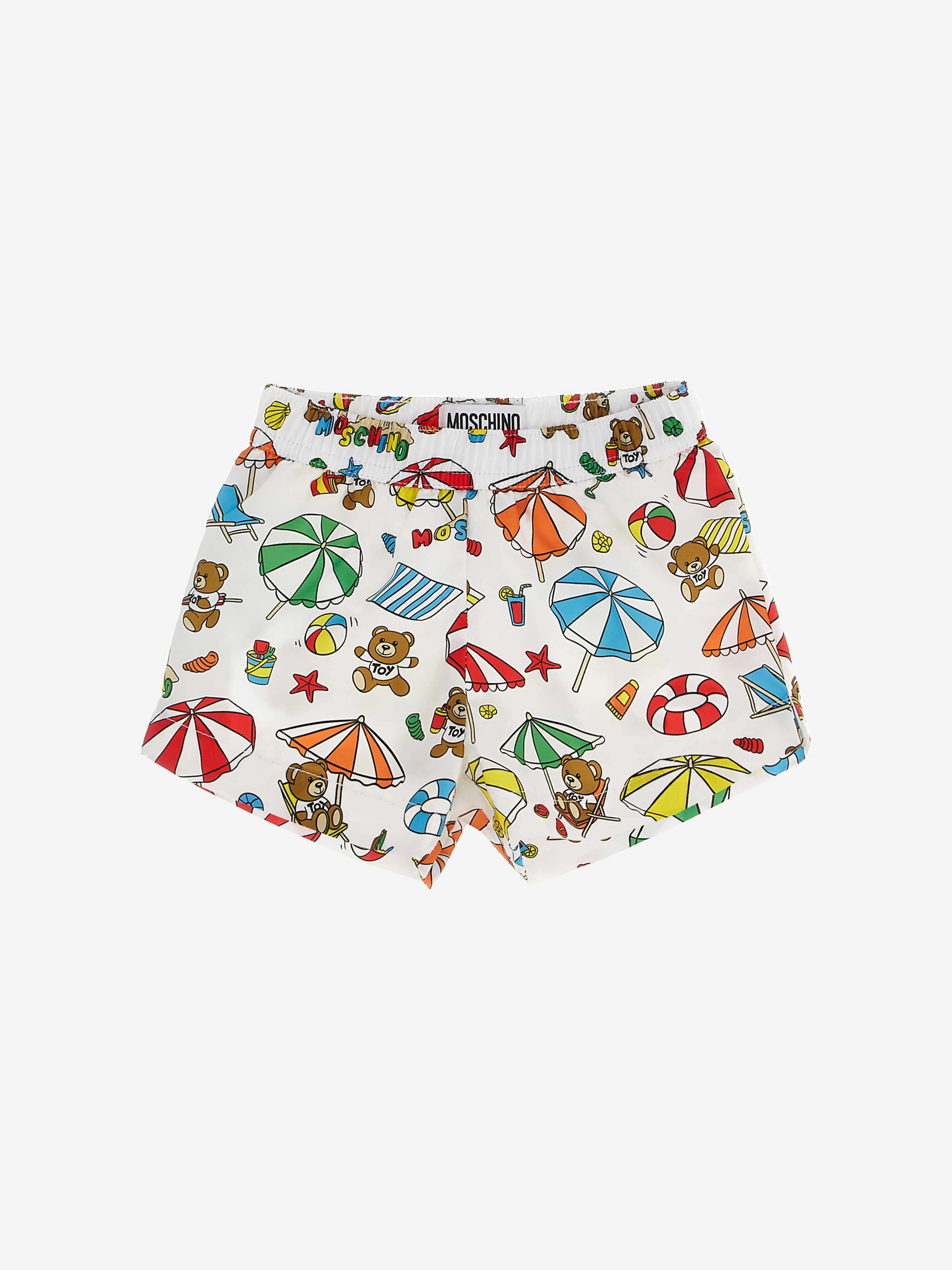 Moschino Baby Boys Beach Teddy Swim Shorts in Multicolour