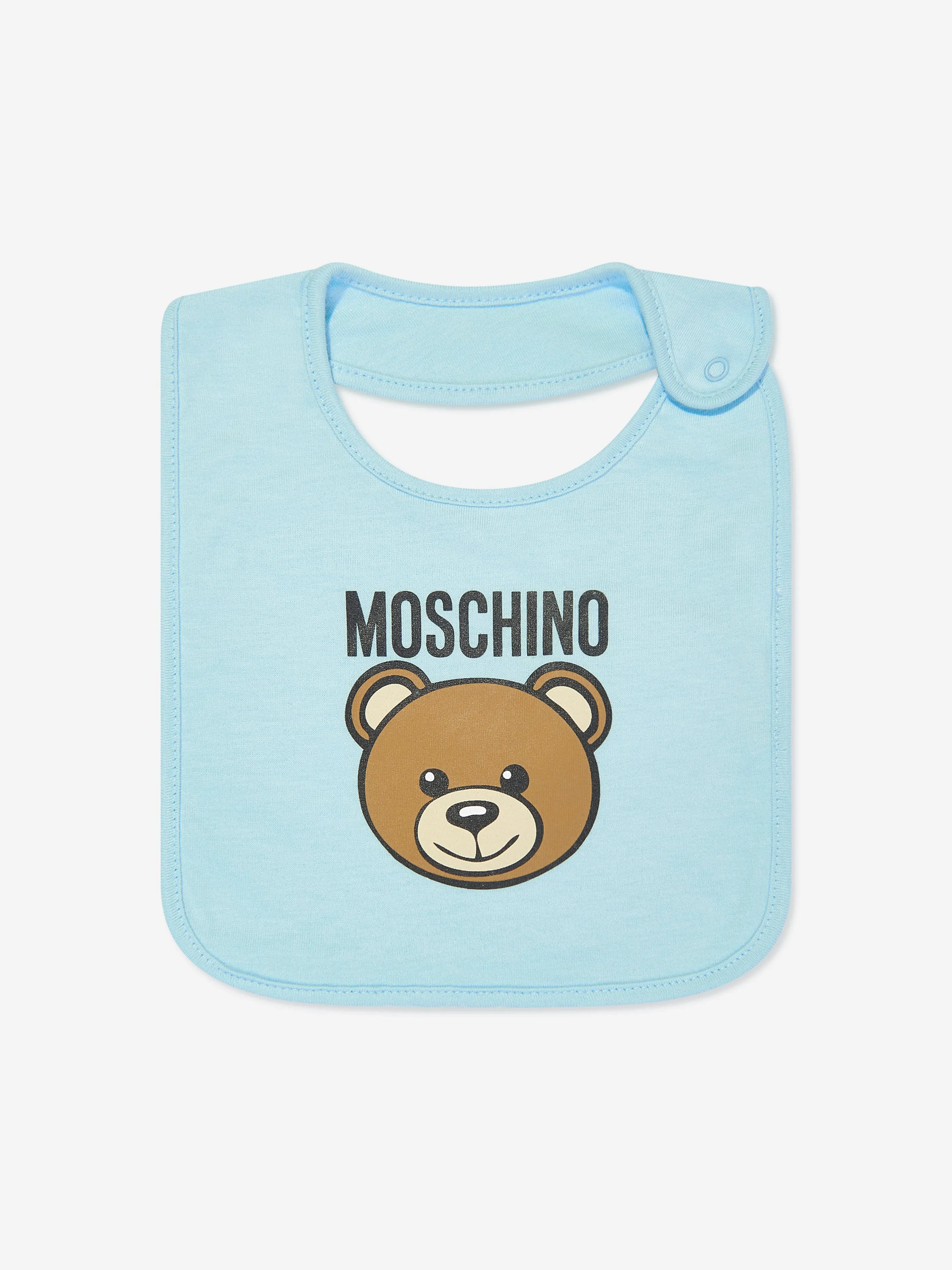 Moschino Baby Boys Bear Logo Babygrow Gift Set in Blue