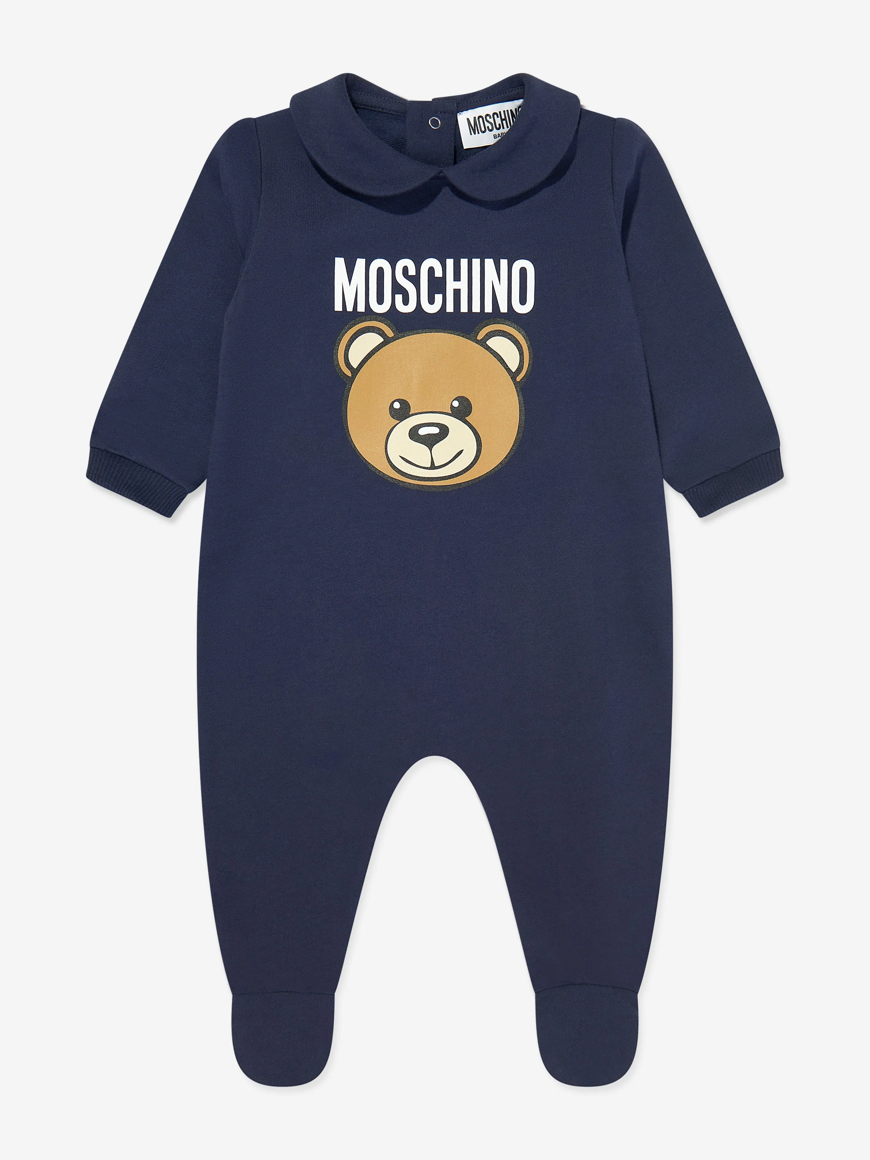 Moschino Baby Boys Bear Logo Babygrow Gift Set in Navy