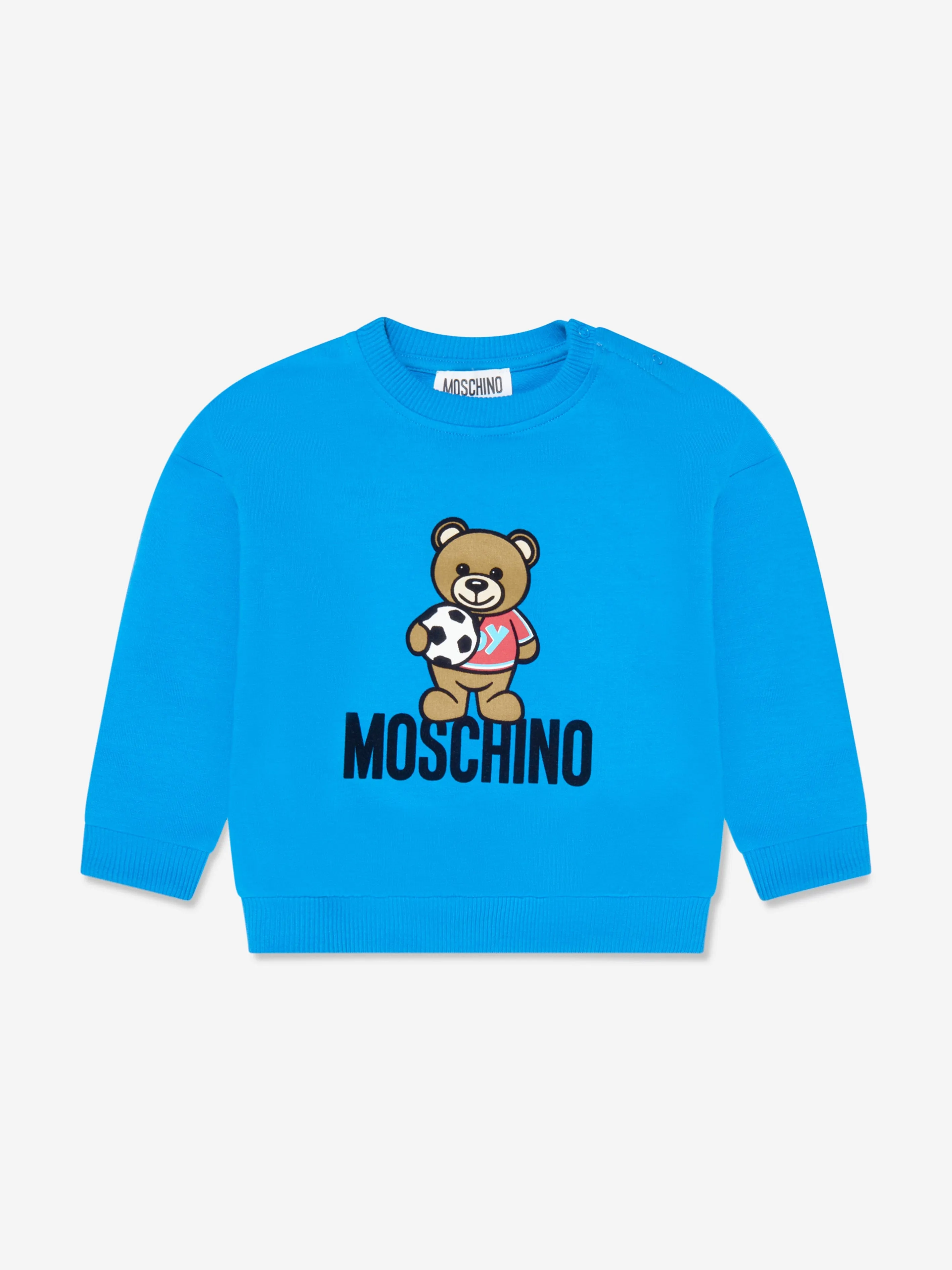 Moschino Baby Boys Football Teddy Sweatshirt in Blue