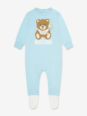 Moschino Baby Boys Teddy Bear Babygrow in Blue