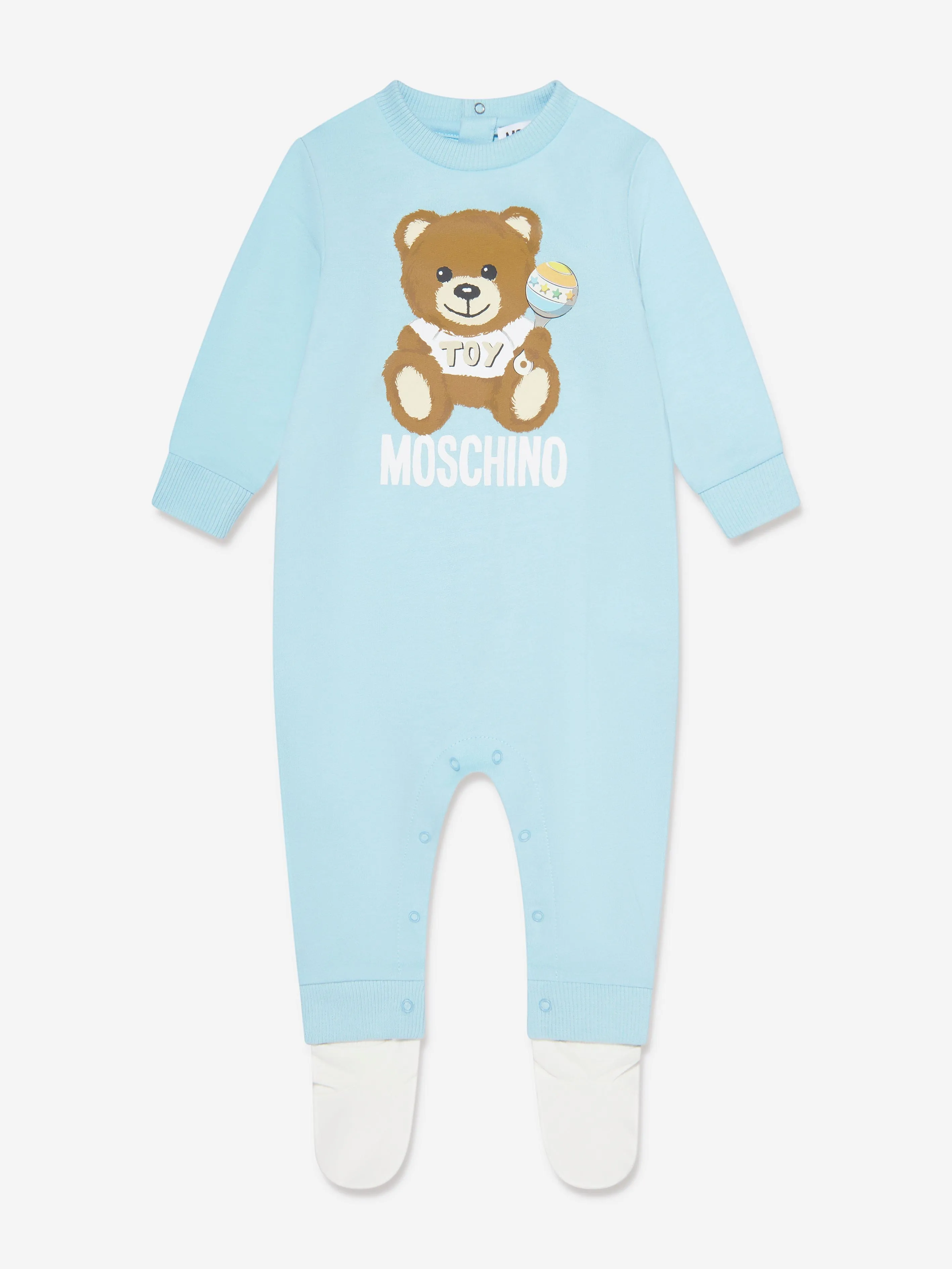 Moschino Baby Boys Teddy Bear Babygrow in Blue