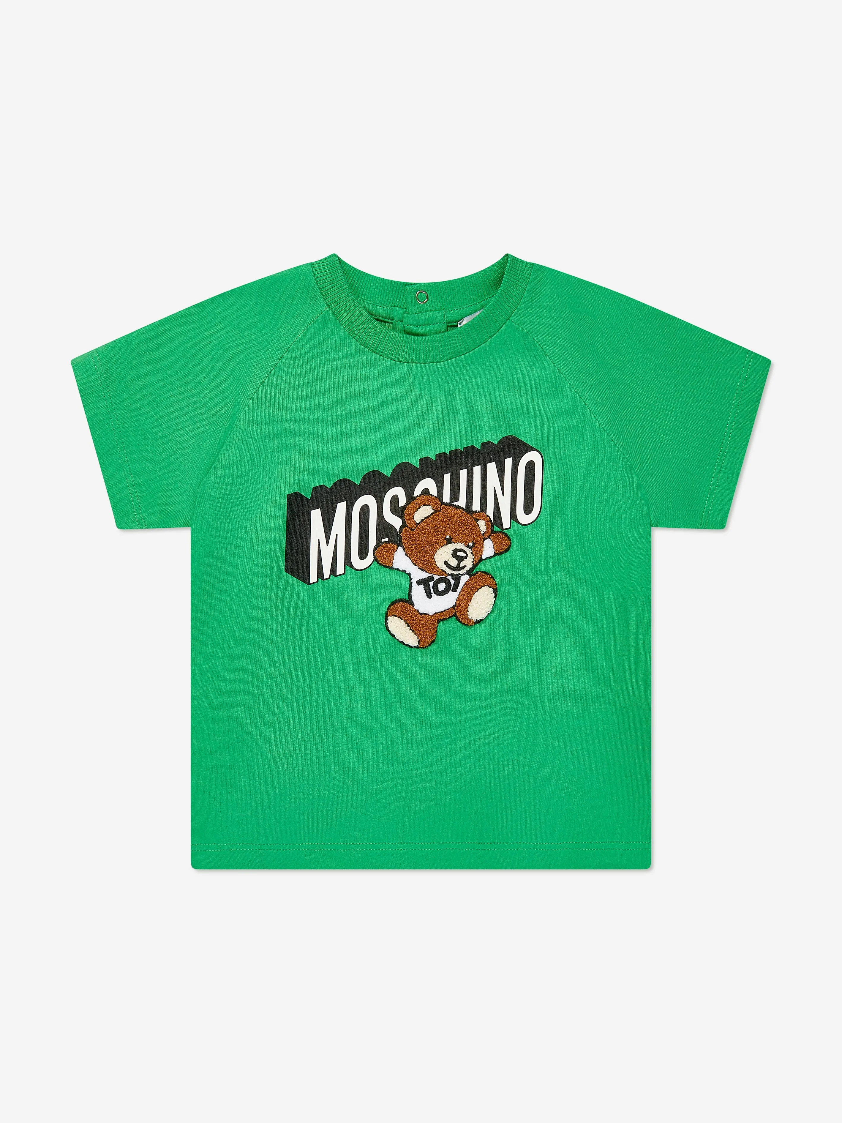 Moschino Baby Boys Teddy Logo T-Shirt in Green