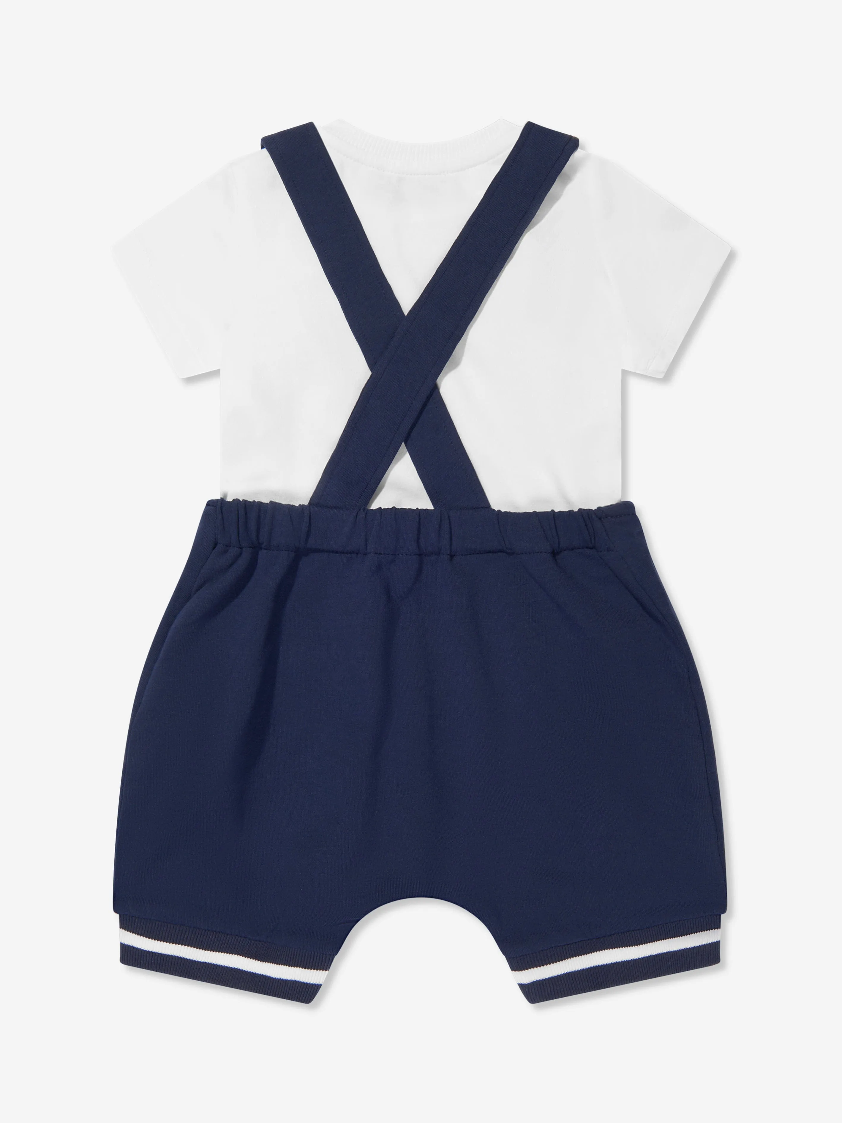 Moschino Baby Dungarees Set in Navy