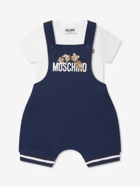 Moschino Baby Dungarees Set in Navy