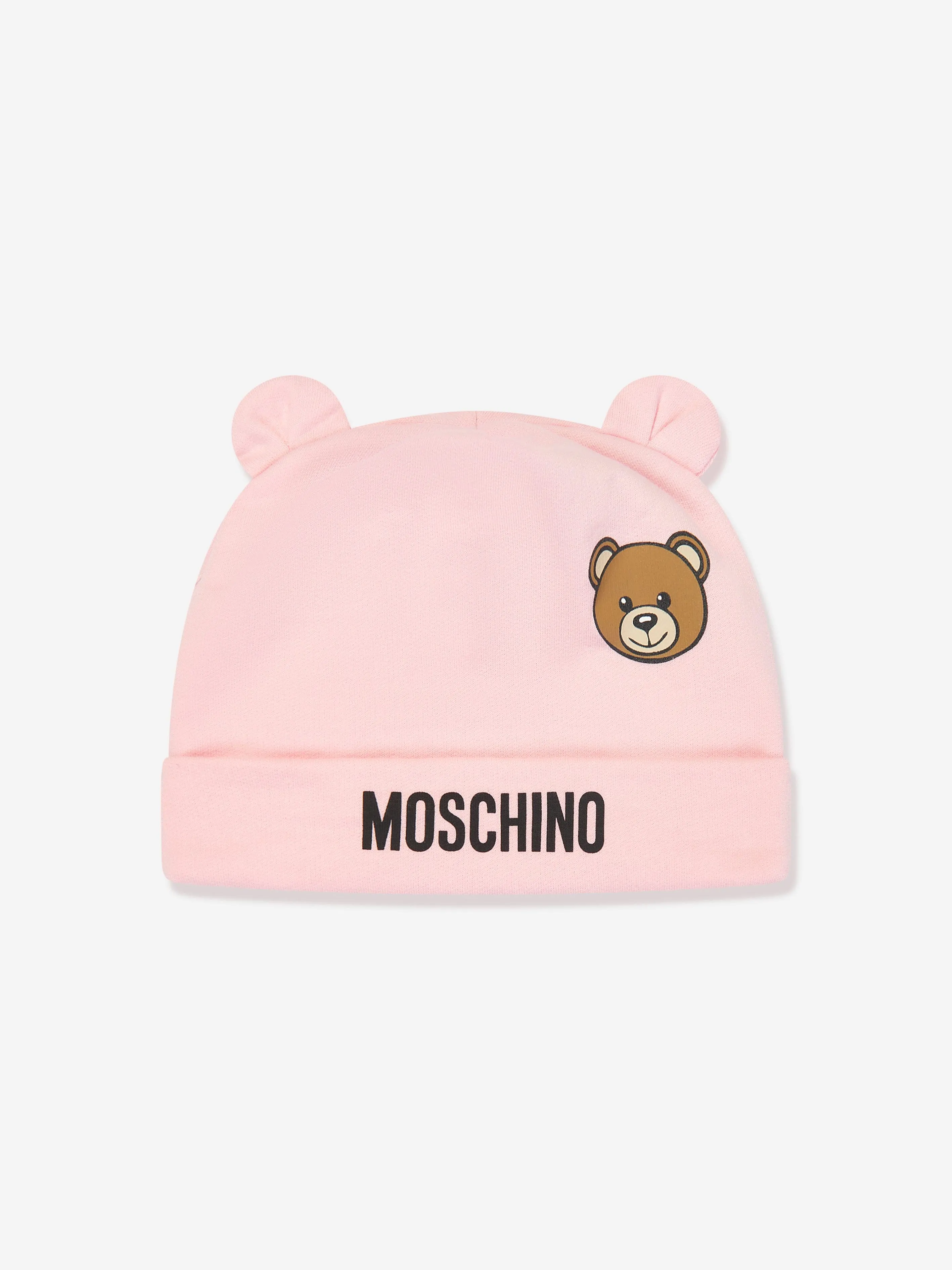 Moschino Baby Girls Bear Logo Babygrow Gift Set in Pink