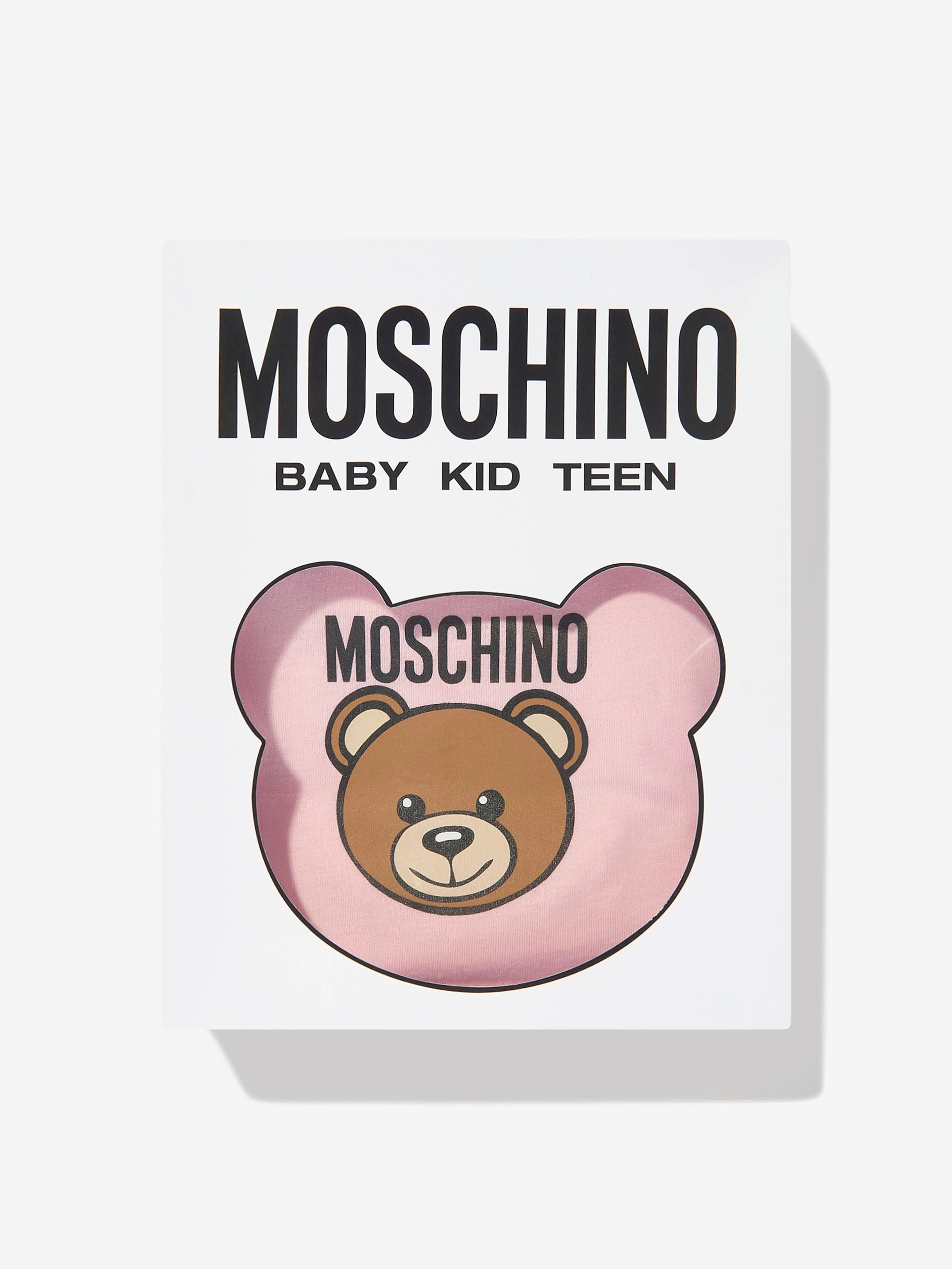 Moschino Baby Girls Bear Logo Babygrow Gift Set in Pink