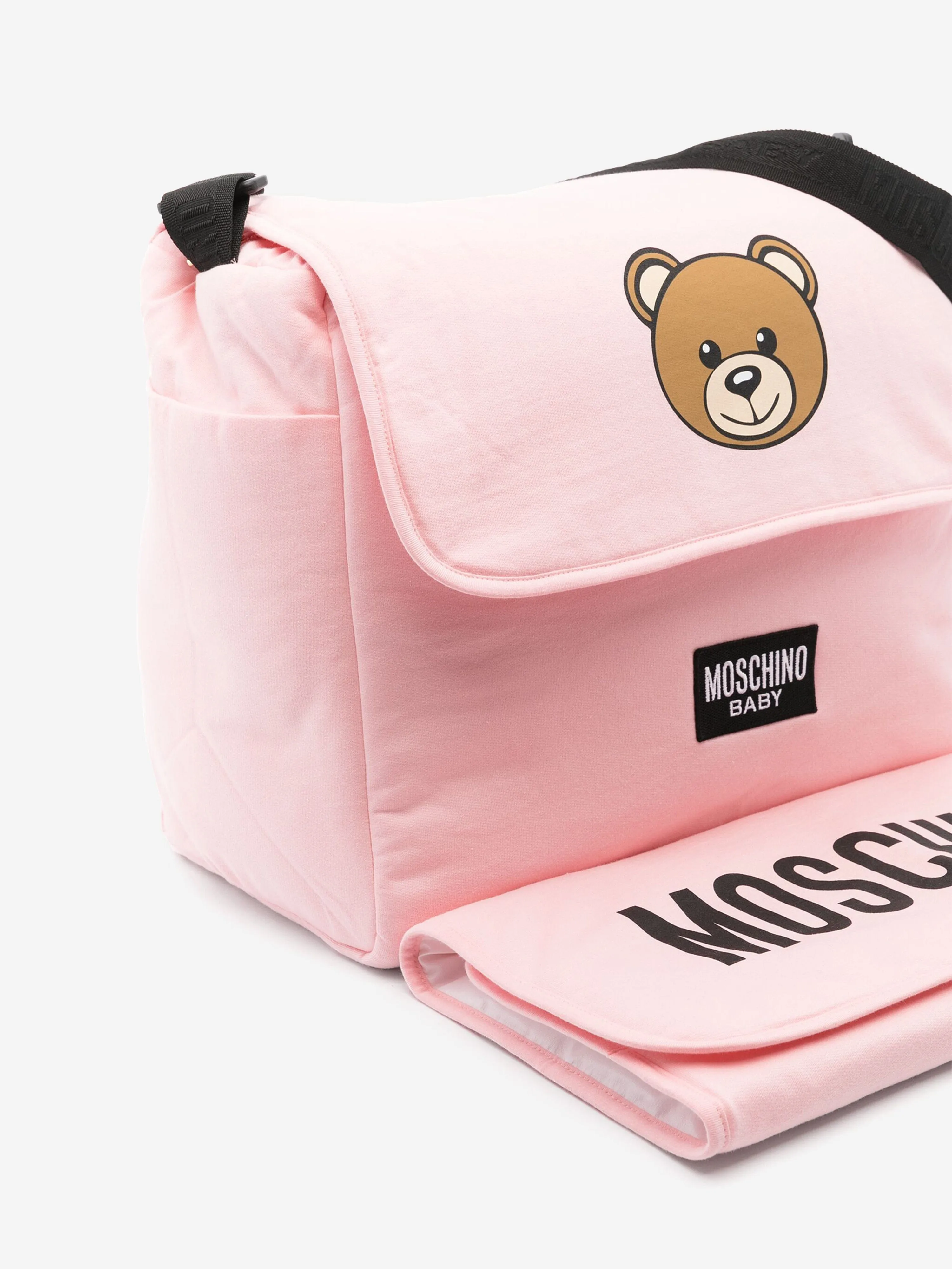 Moschino Baby Girls Bear Logo Changing Bag in Pink (60cm)