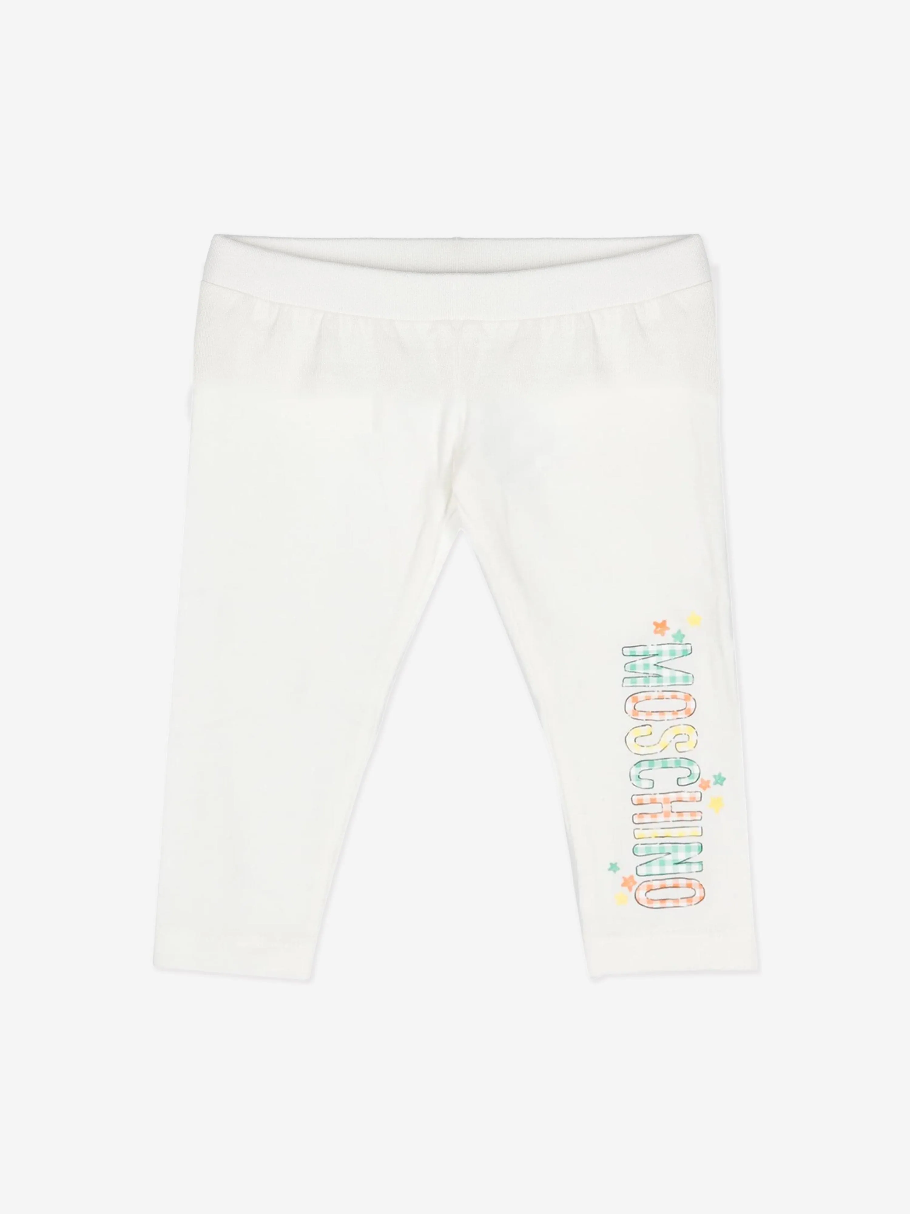 Moschino Baby Girls Bear Logo Leggings Set in Ivory