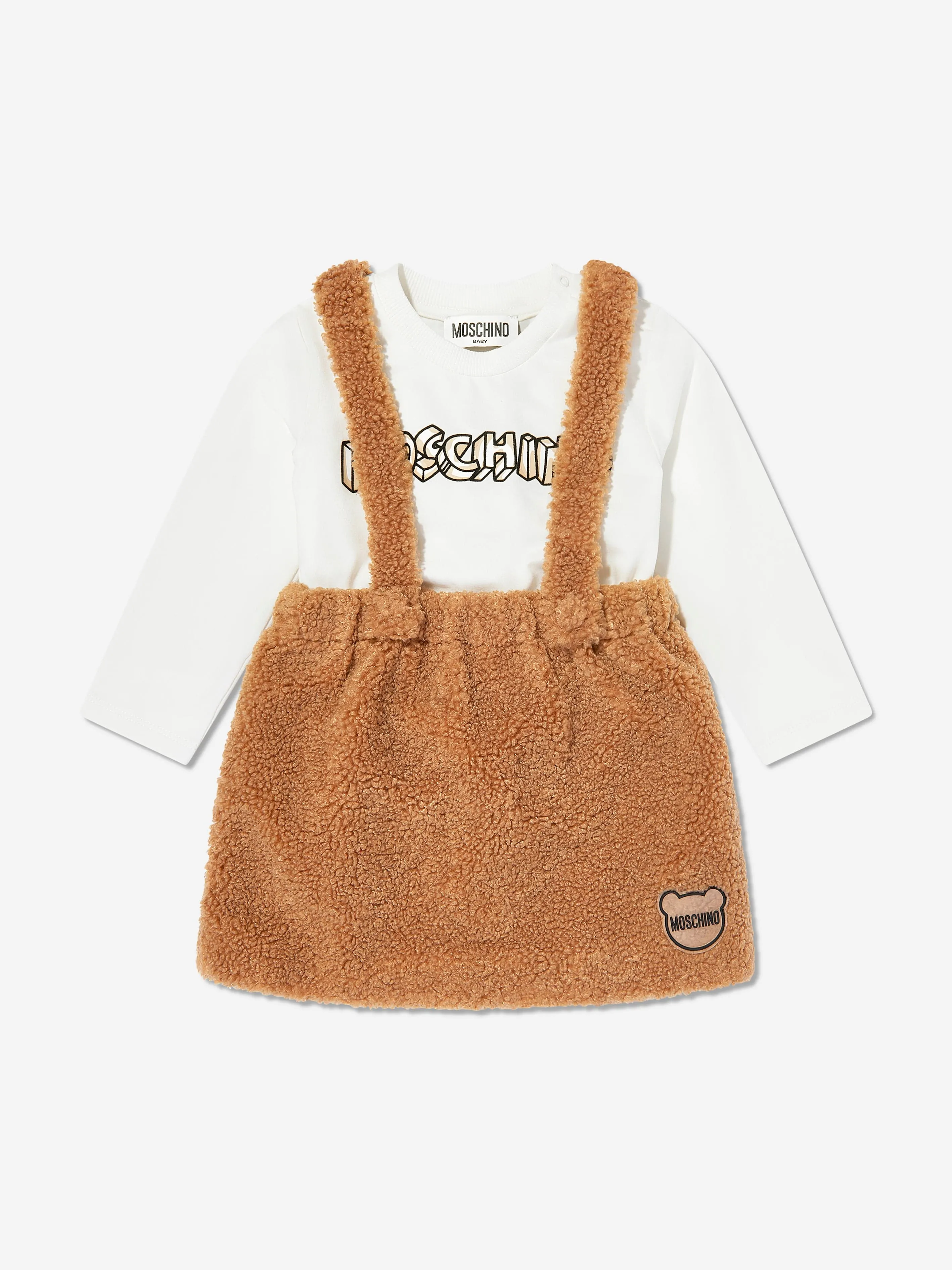 Moschino Baby Girls Bear Logo Skirt Set in Multicolour