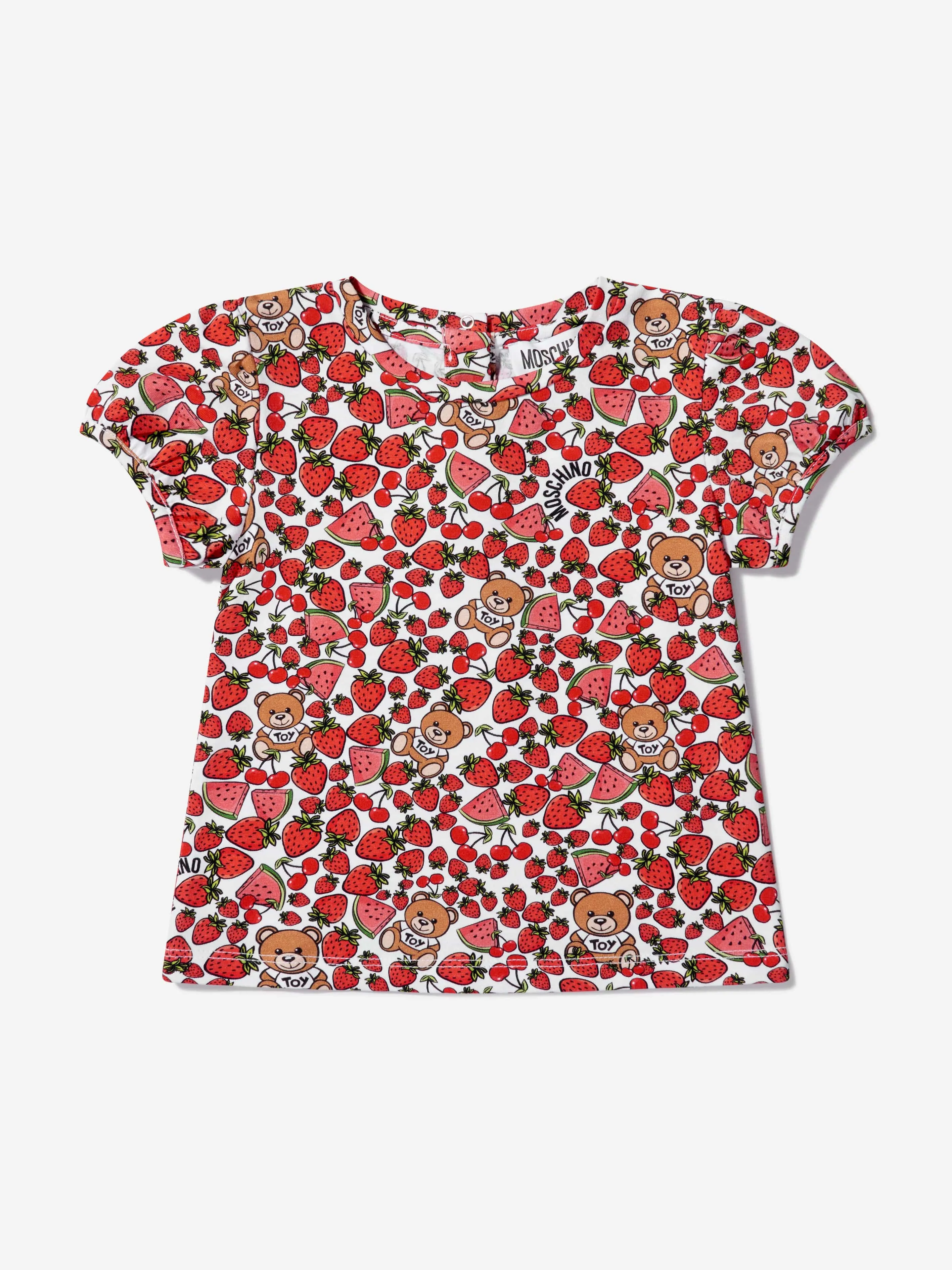 Moschino Baby Girls Cotton Fruit Teddy Toy T-Shirt