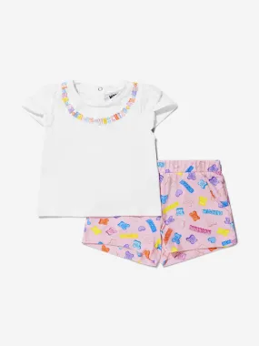 Moschino Baby Girls Cotton T-Shirt And Logo Shorts Set