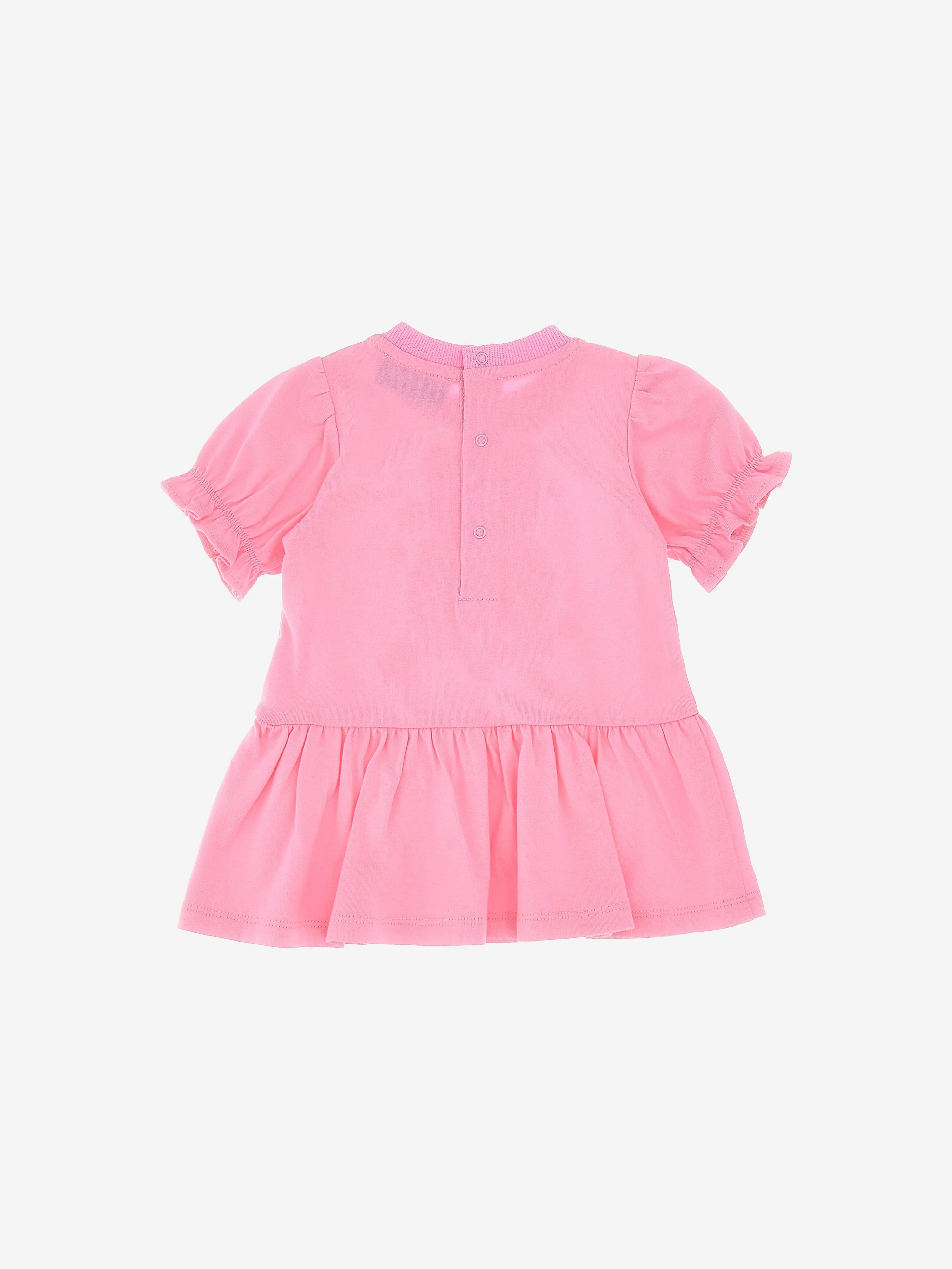 Moschino Baby Girls Cotton Teddy Heart Dress in Pink