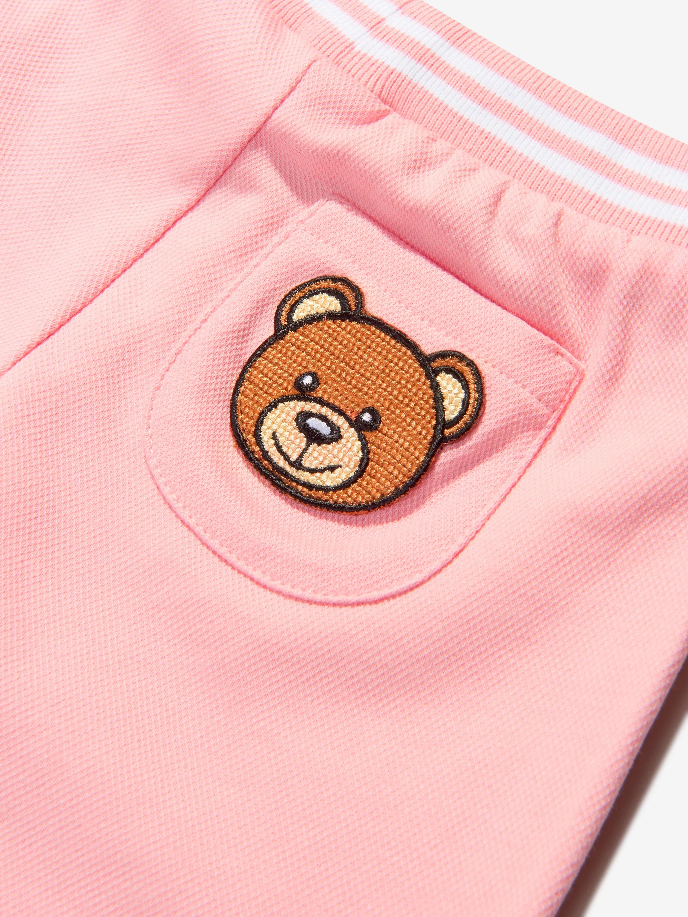 Moschino Baby Girls Cotton Teddy Logo Shorts