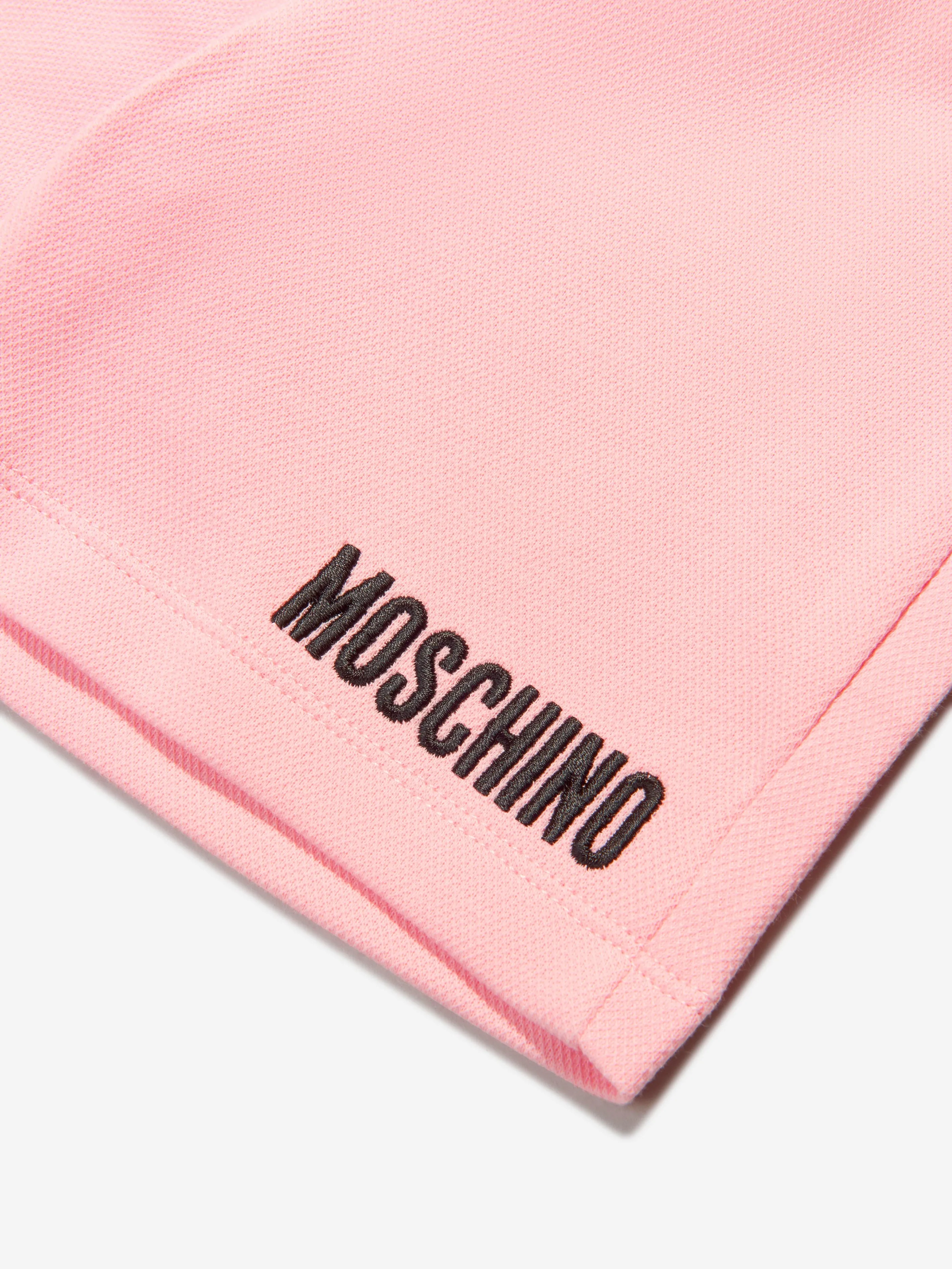 Moschino Baby Girls Cotton Teddy Logo Shorts