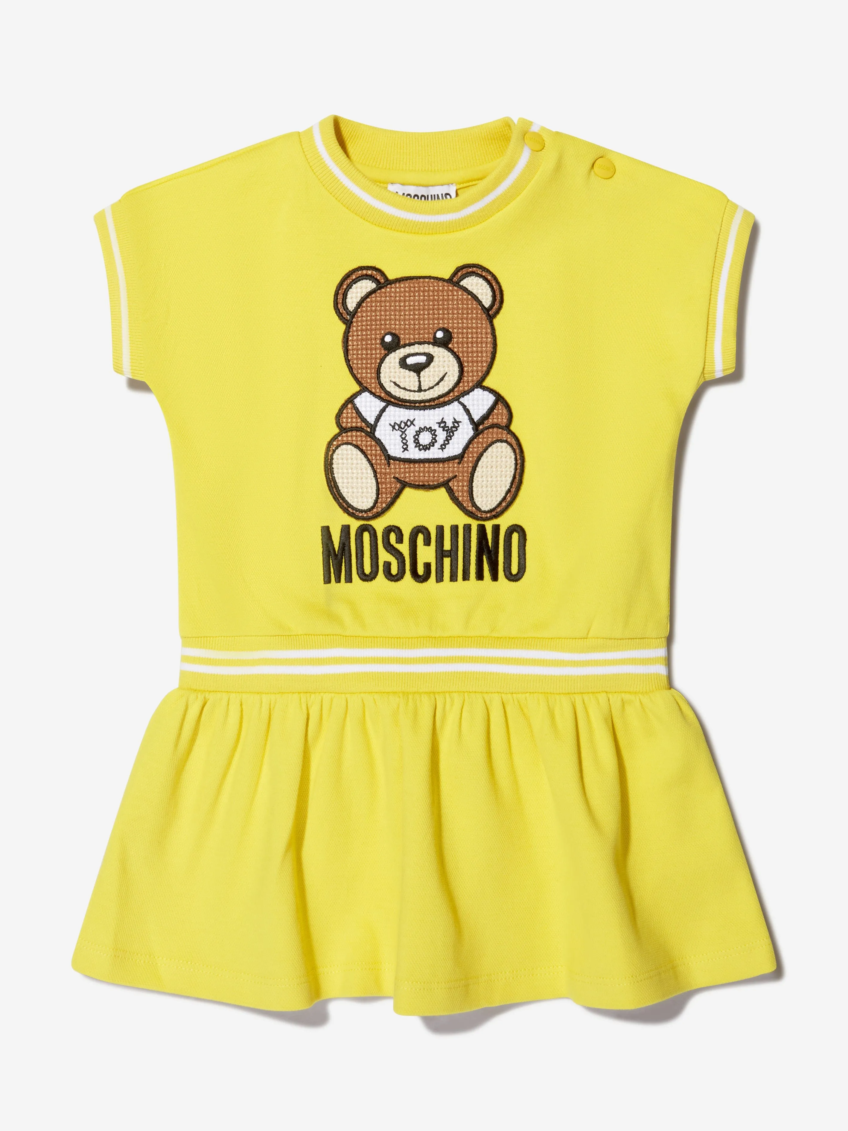 Moschino Baby Girls Cotton Teddy Toy Logo Dress