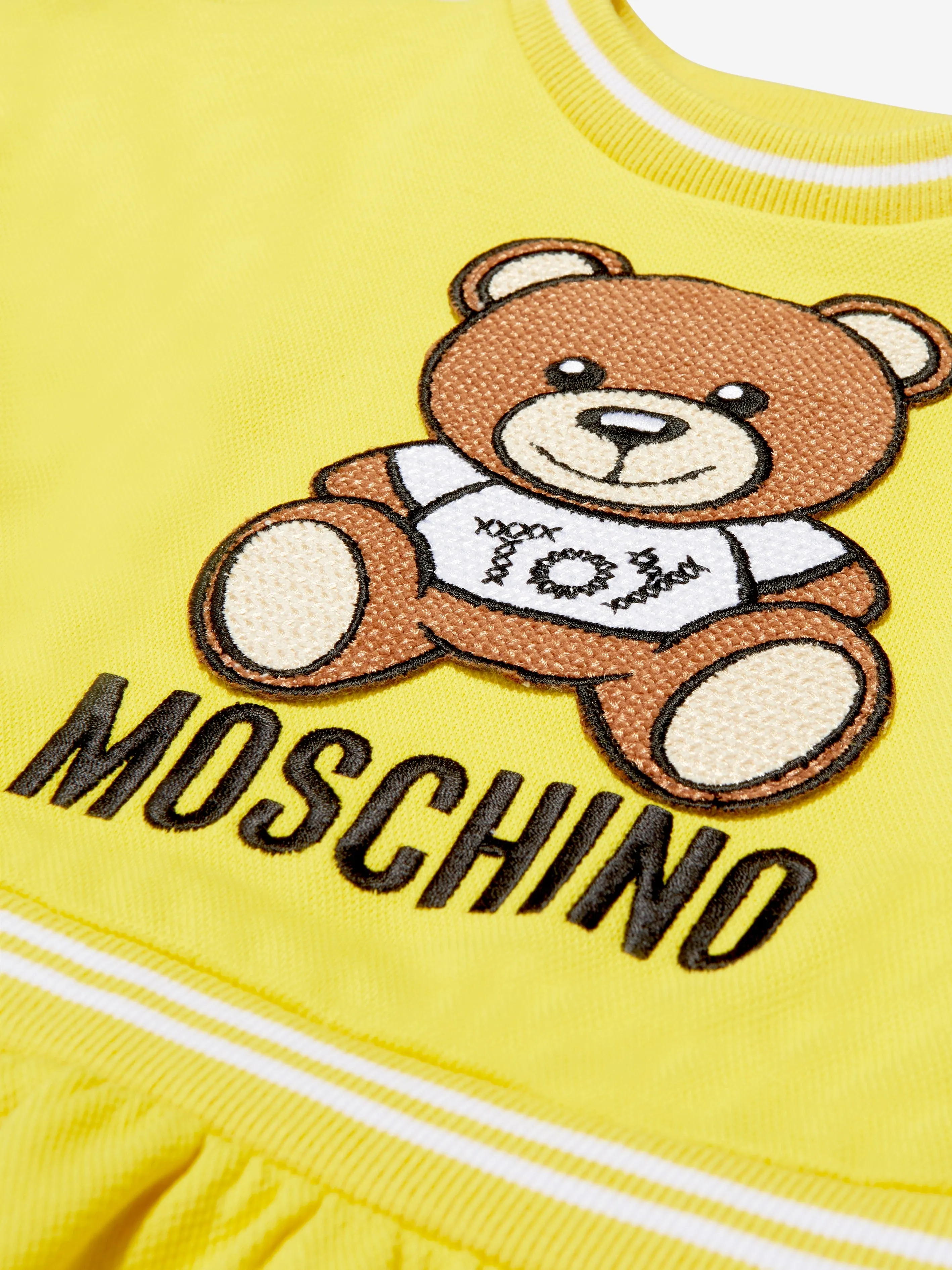 Moschino Baby Girls Cotton Teddy Toy Logo Dress