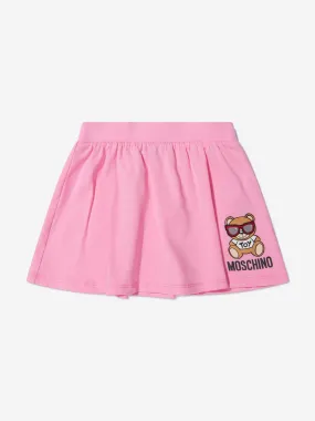 Moschino Baby Girls Cotton Teddy Toy Logo Skirt