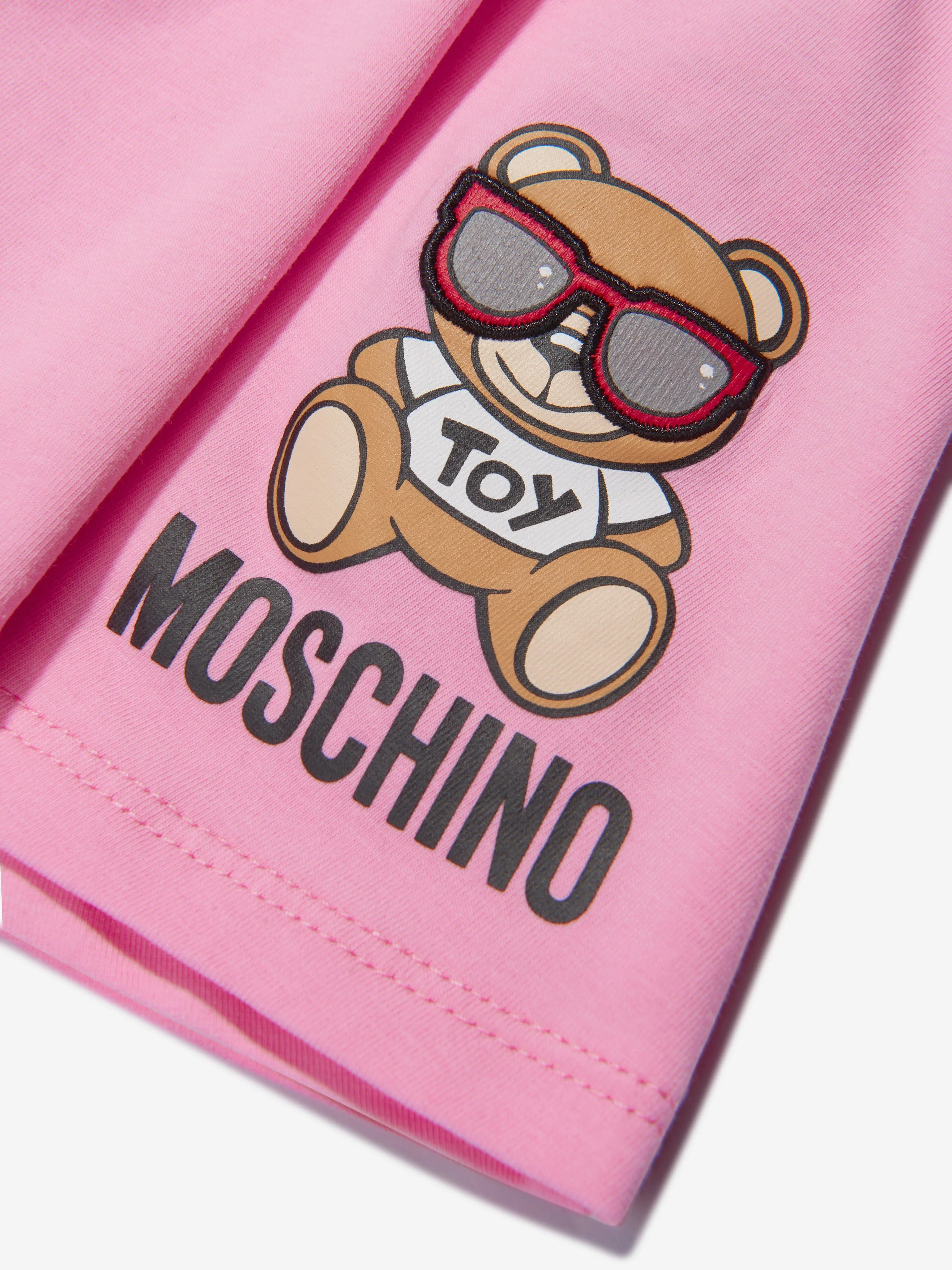 Moschino Baby Girls Cotton Teddy Toy Logo Skirt