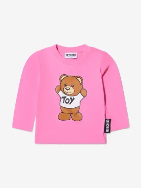 Moschino Baby Girls Long Sleeve Teddy Bear T-Shirt