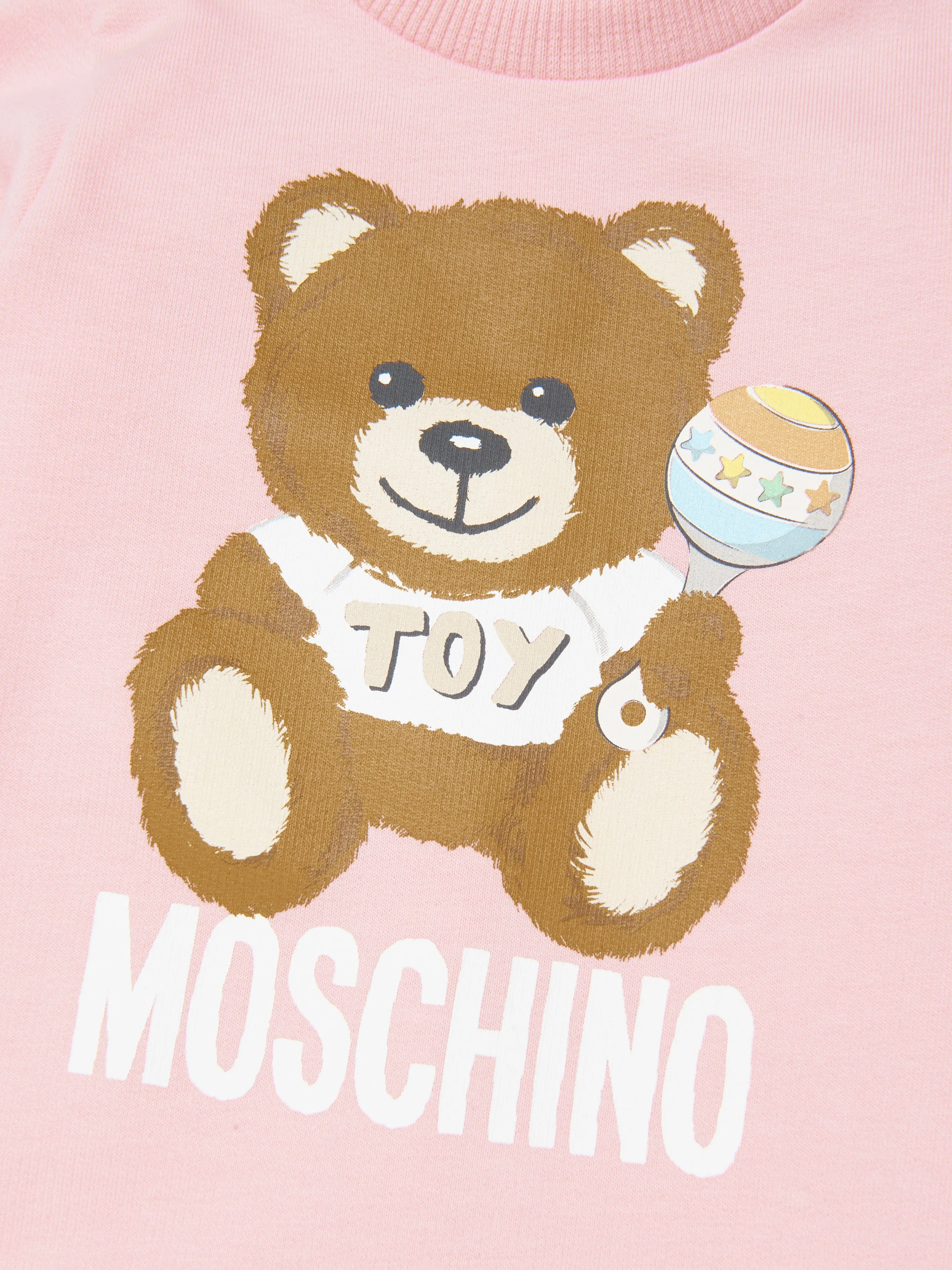 Moschino Baby Girls Teddy Bear Babygrow in Pink