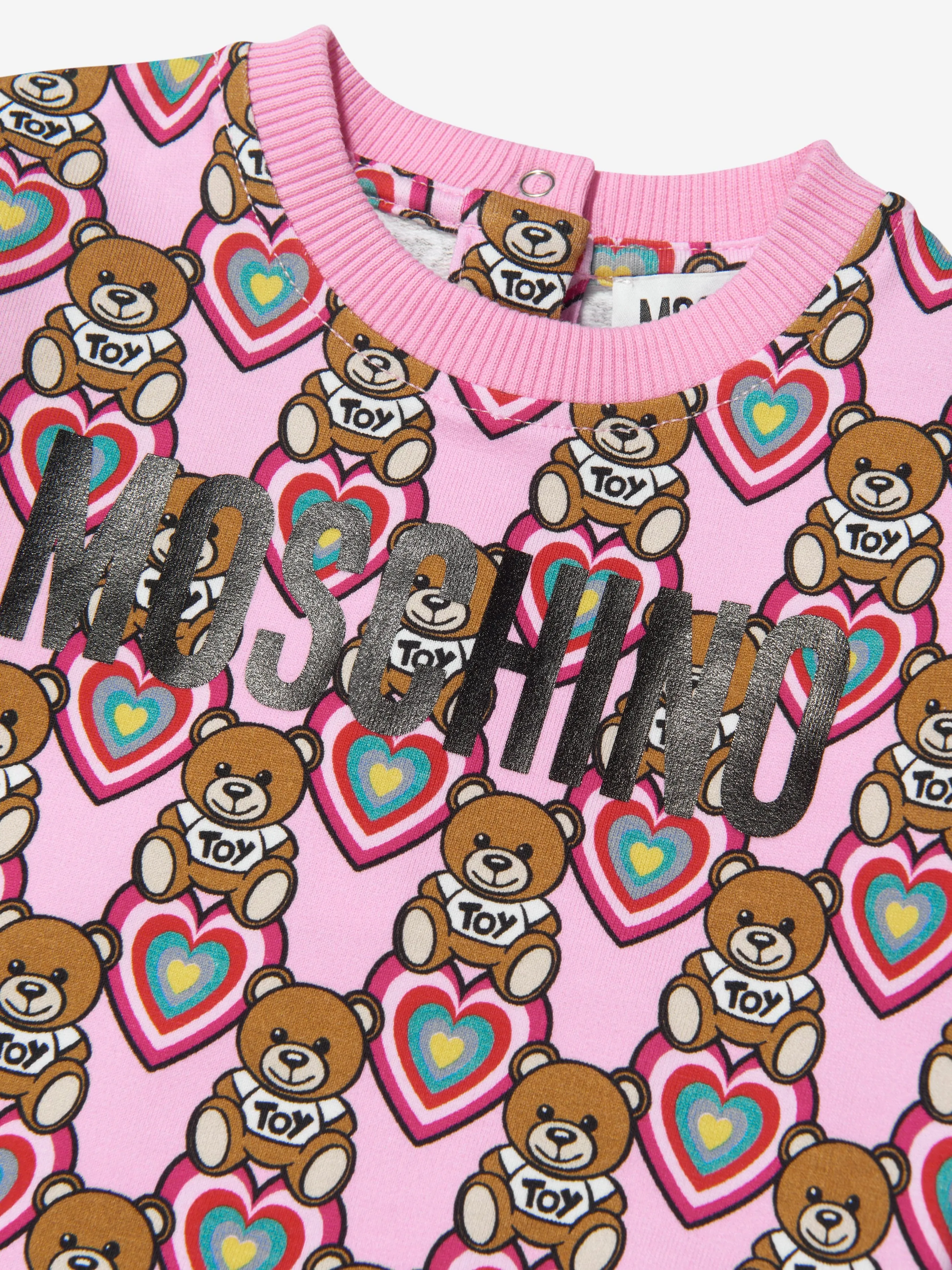 Moschino Baby Girls Teddy Bear Hearts Dress