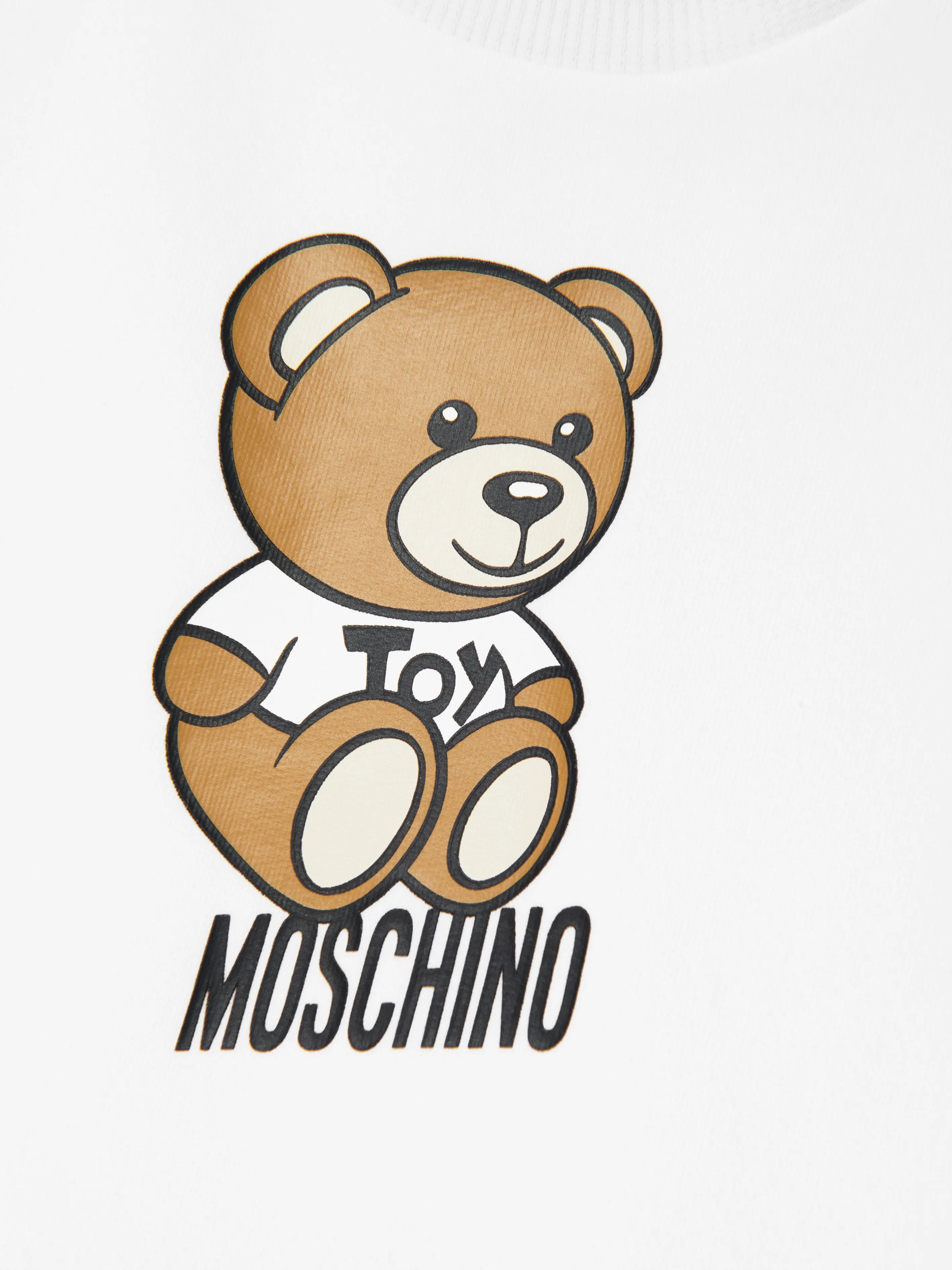 Moschino Baby Girls Teddy Bear Logo Dress in White