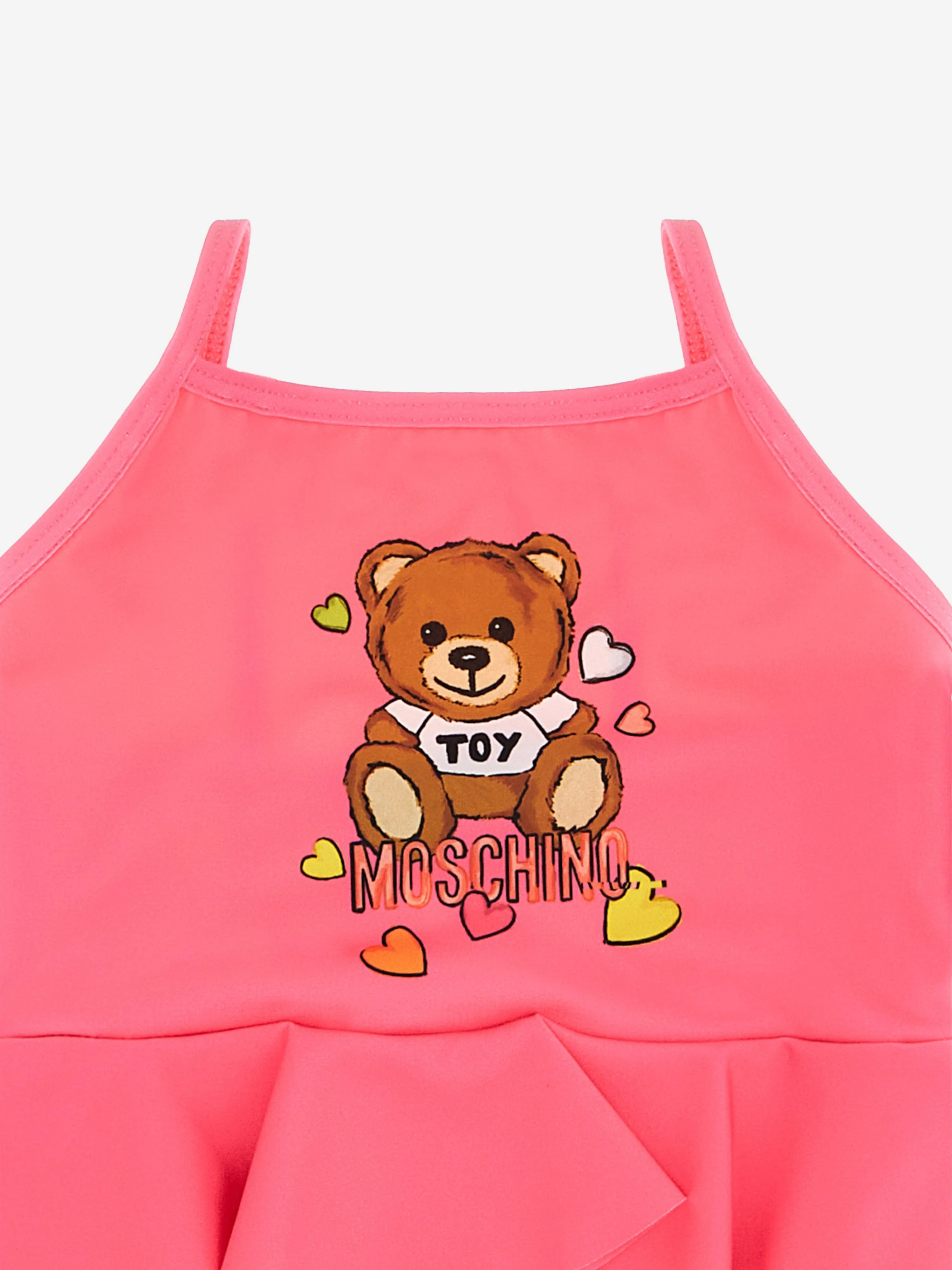 Moschino Baby Girls Teddy Bear Swimming Costume in Pink