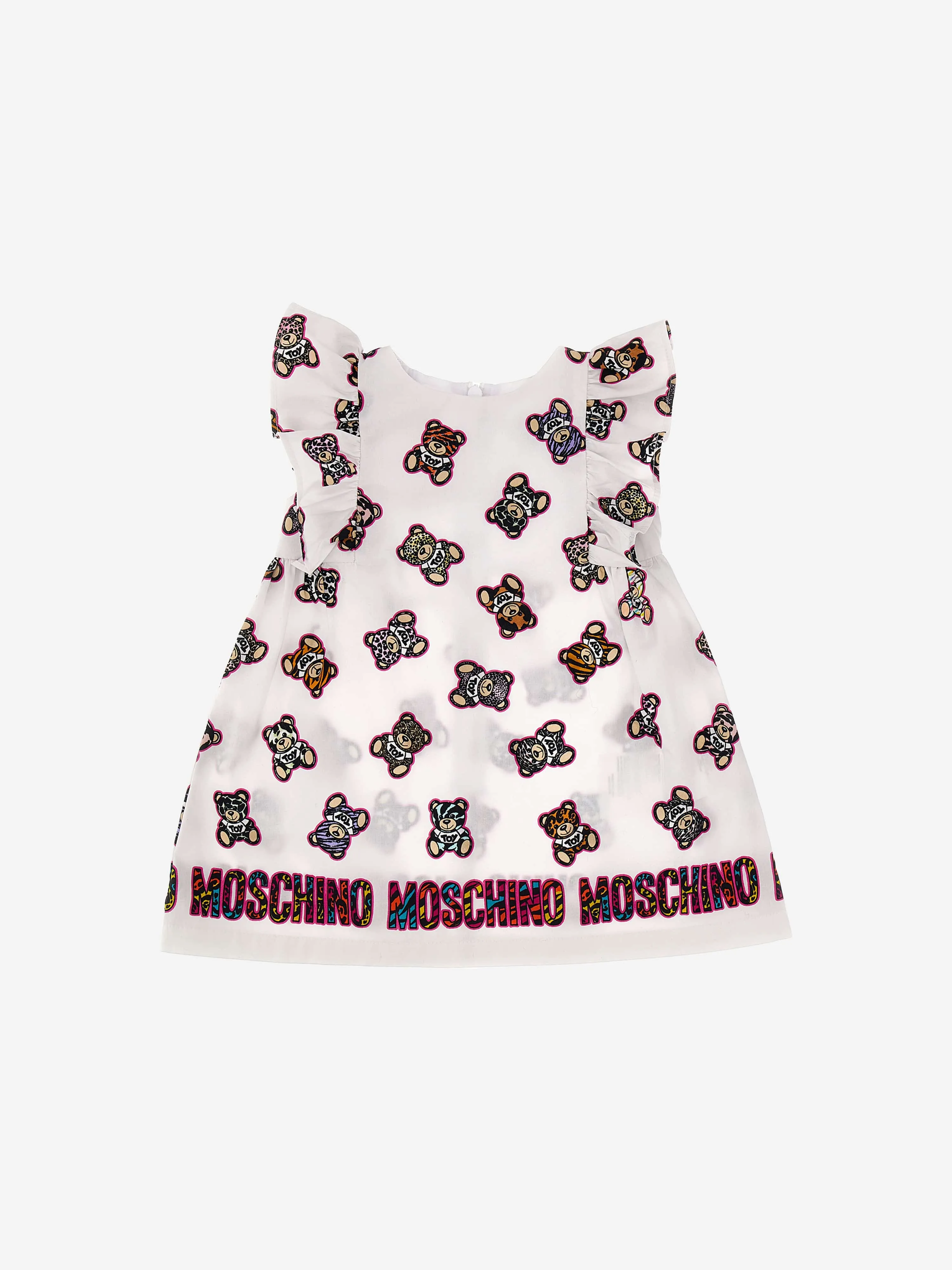 Moschino Baby Girls Teddy Dress Gift Set in White