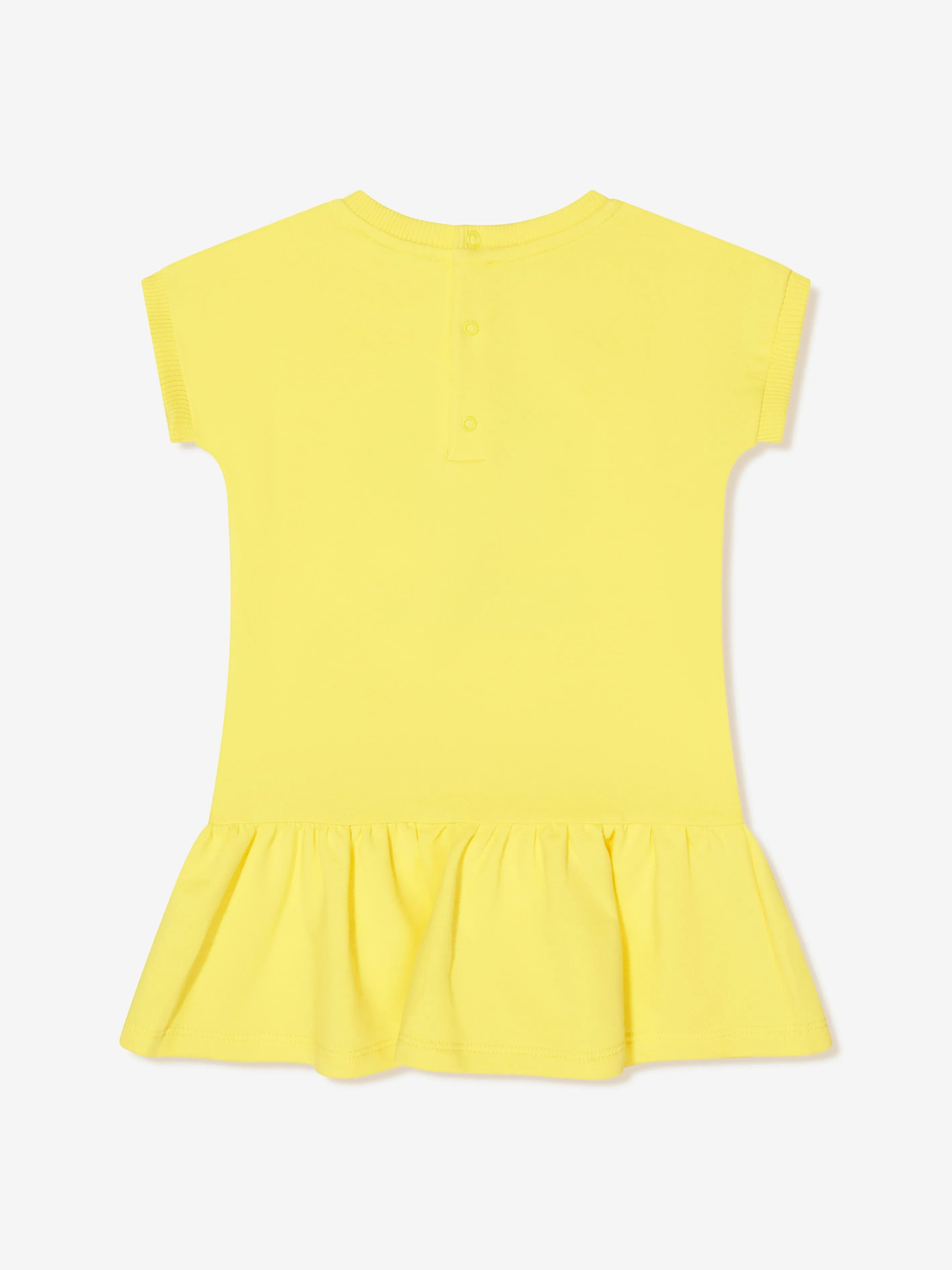 Moschino Baby Girls Teddy Flower Dress in Yellow