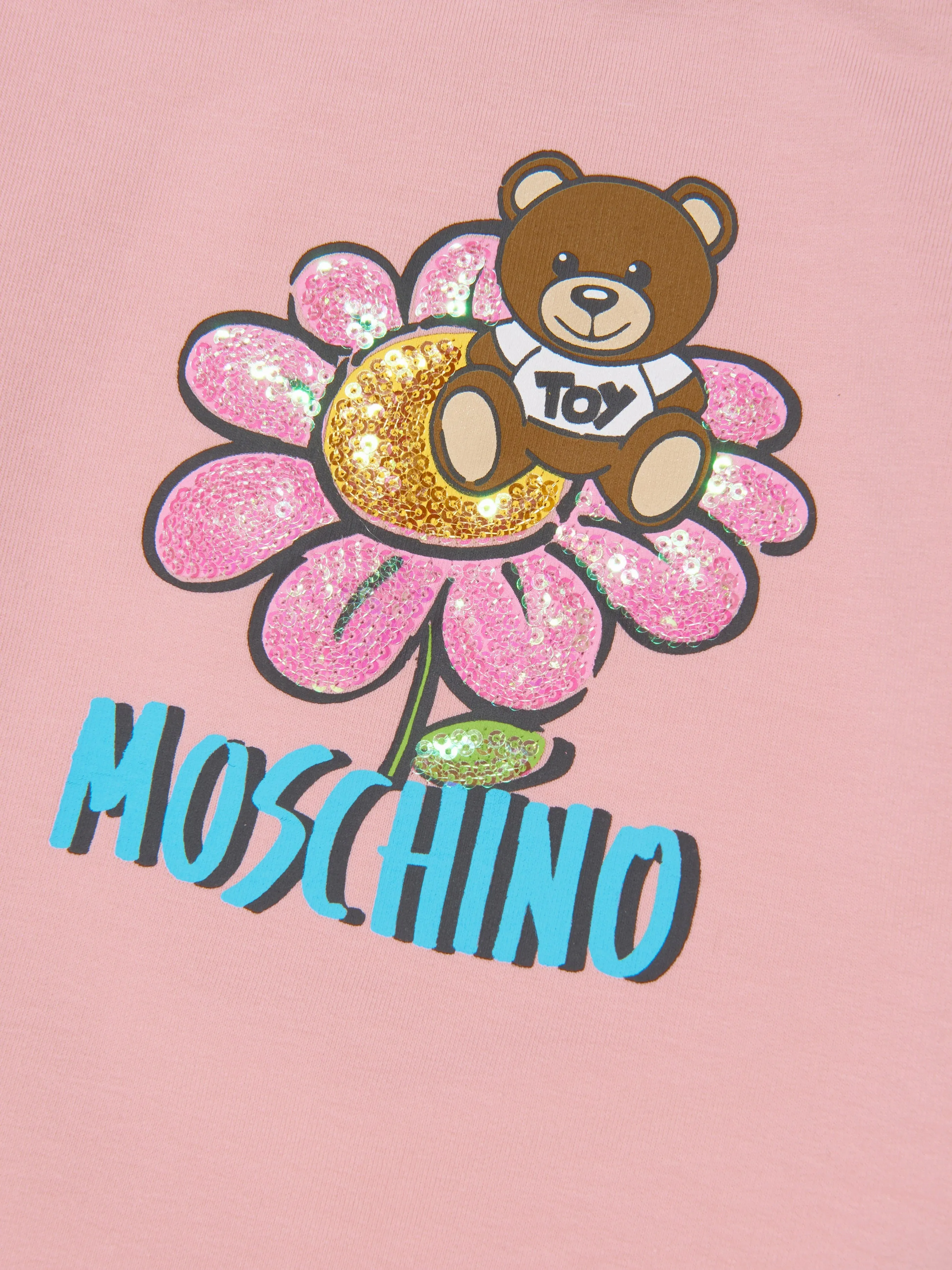 Moschino Baby Girls Teddy Flower Sweatshirt in Pink