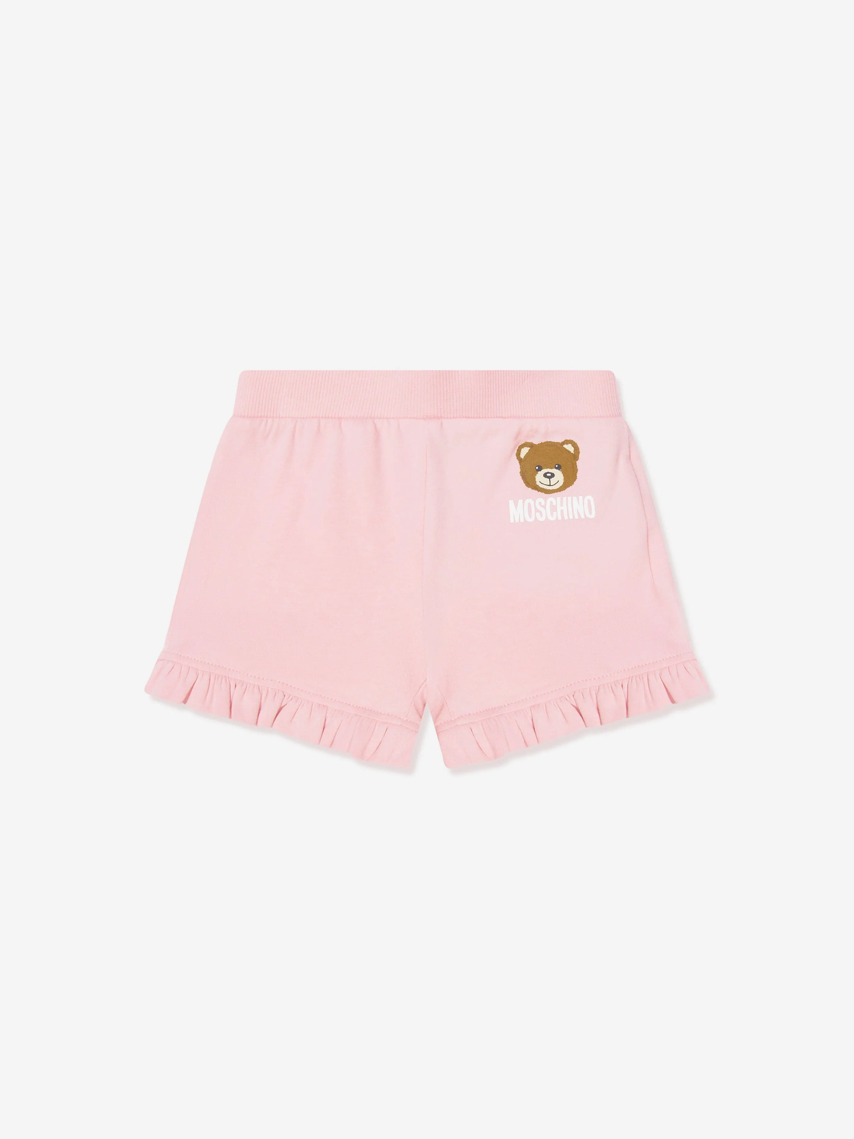 Moschino Baby Girls Teddy Logo Shorts in Pink