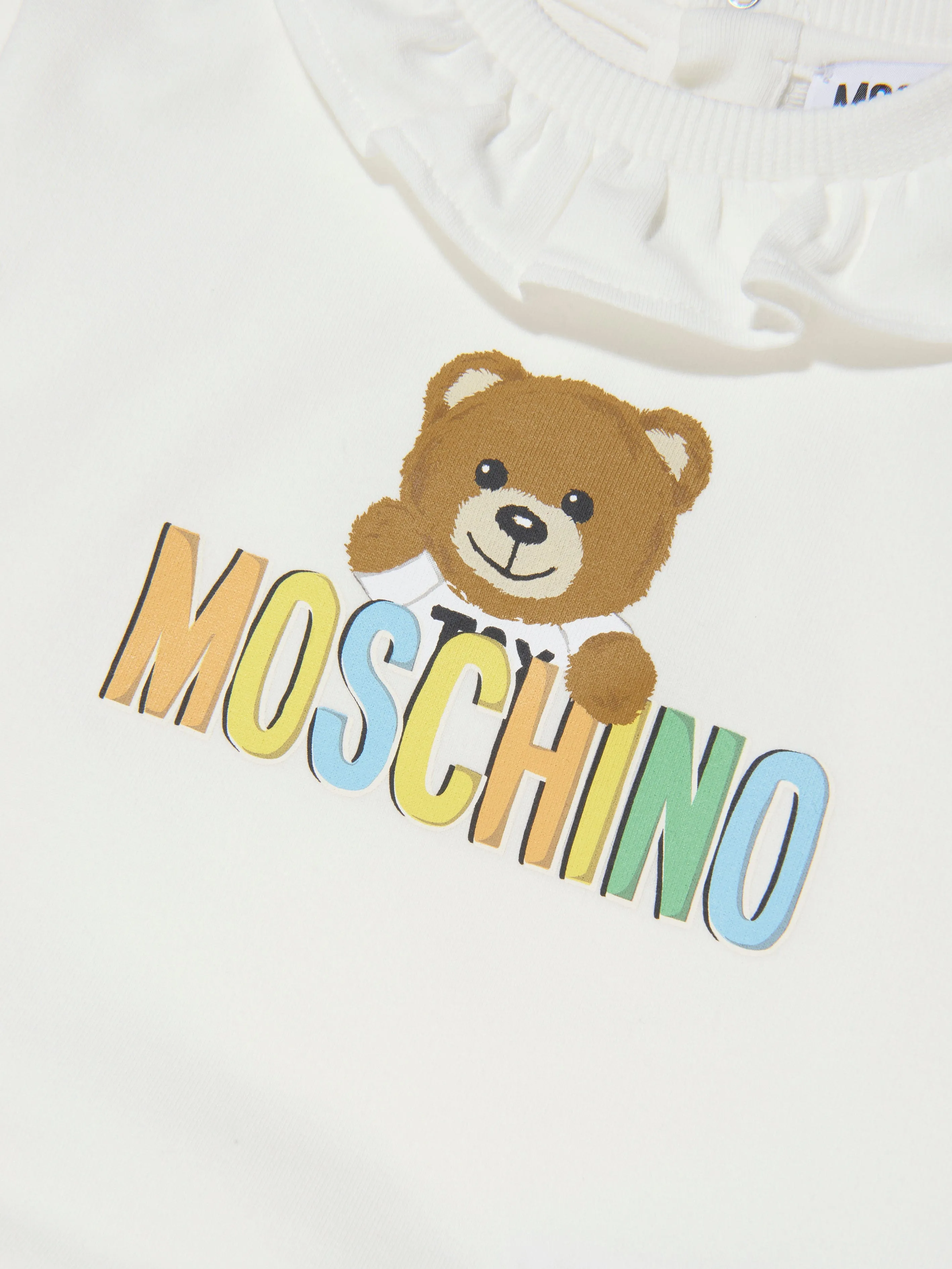 Moschino Baby Girls Teddy Logo Sweatshirt in White