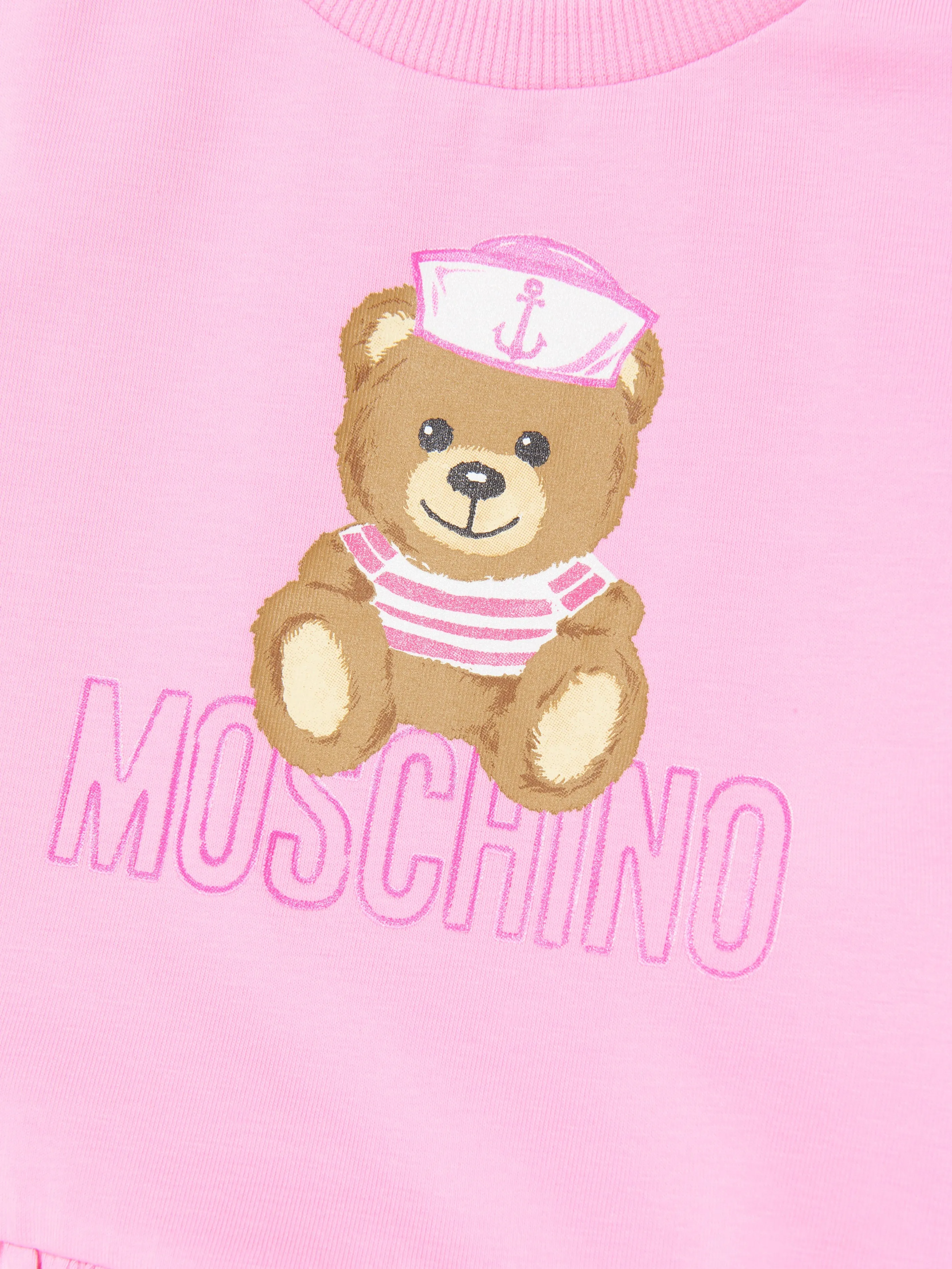 Moschino Baby Girls Teddy Sailor Dress in Pink