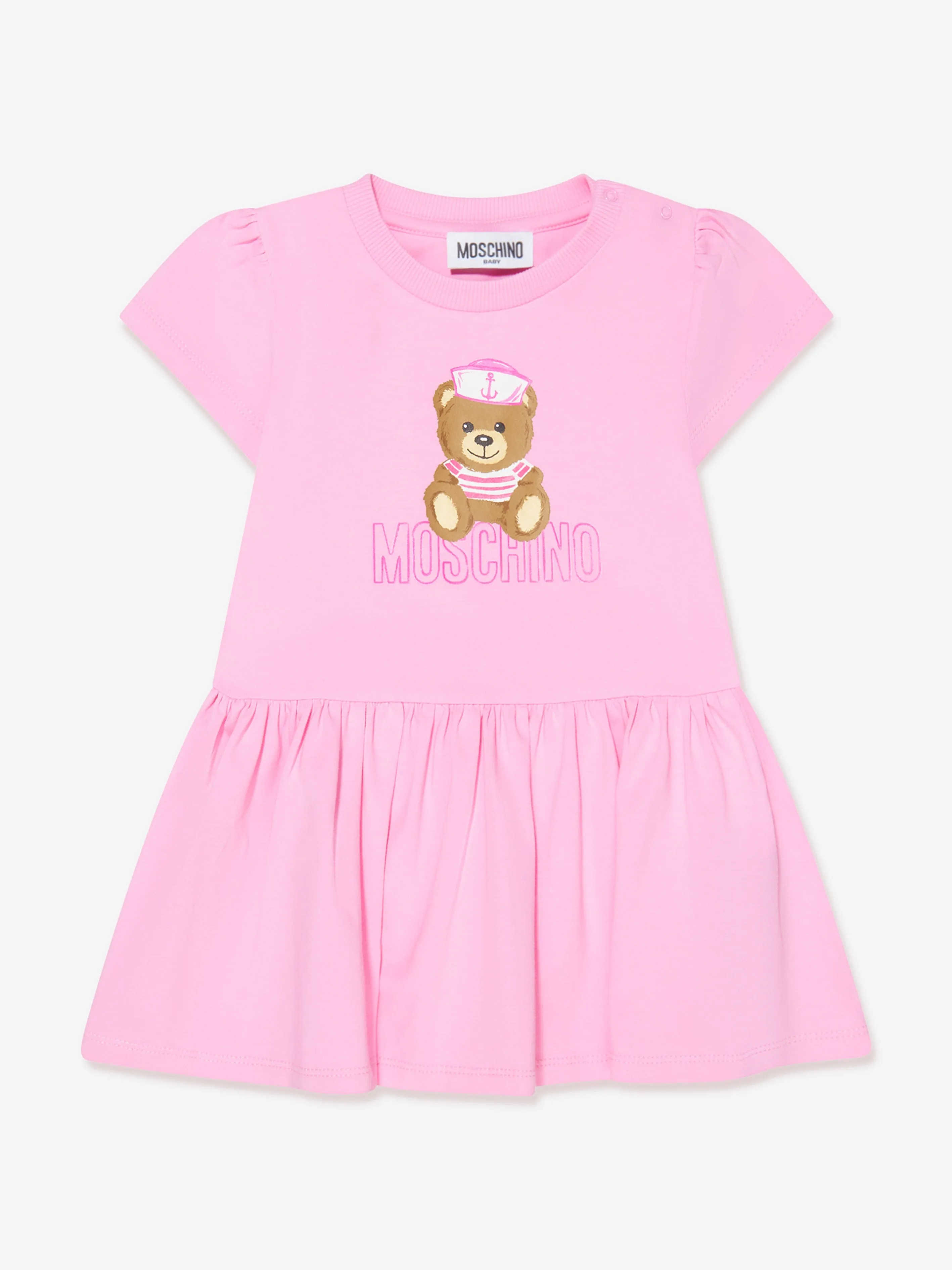 Moschino Baby Girls Teddy Sailor Dress in Pink