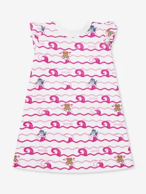 Moschino Baby Girls Teddy Shark Dress in White